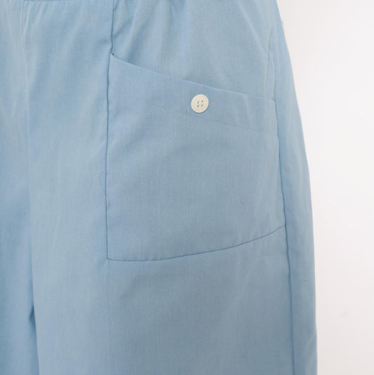 80s Haband Sky Blue Culottes Wide Leg Shorts Palazzo Pants Extra Large XL