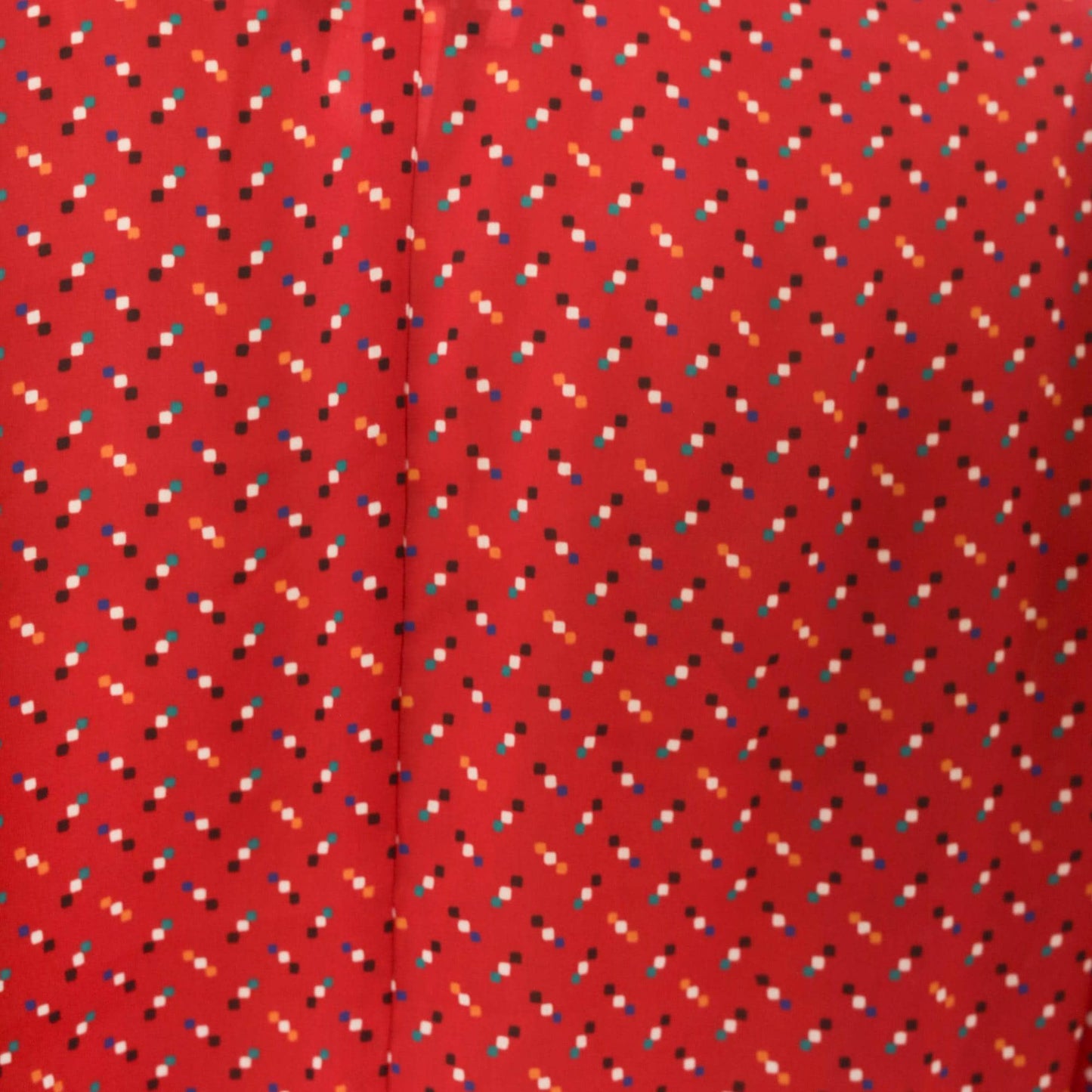 80s Virgo Il Burgundy Wrap Dress Dotted Print Knee-Length V-Neck Extra Large