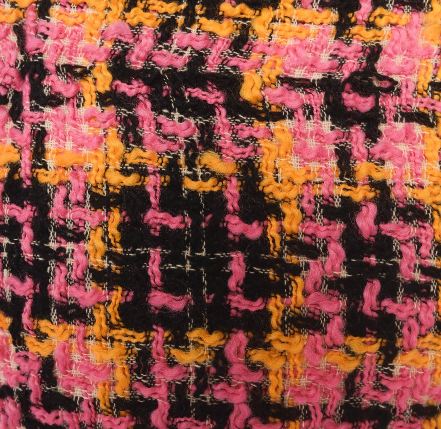 70s Milly Pink Houndstooth Tweed Mini Skirt Wool Plaid Small S