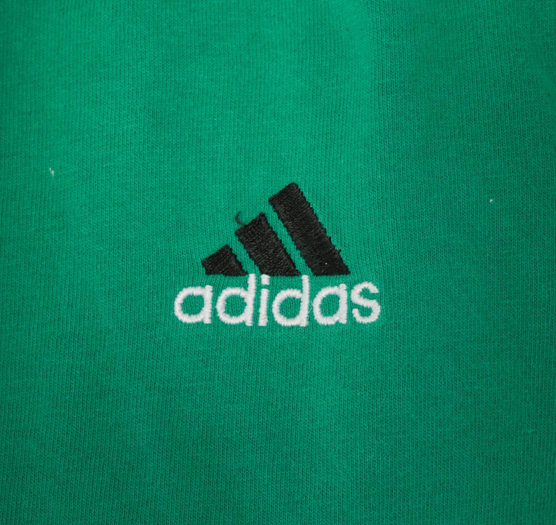 Adidas Three Stripe Embroidered Tee 2000s Green Cotton Extra Large XL