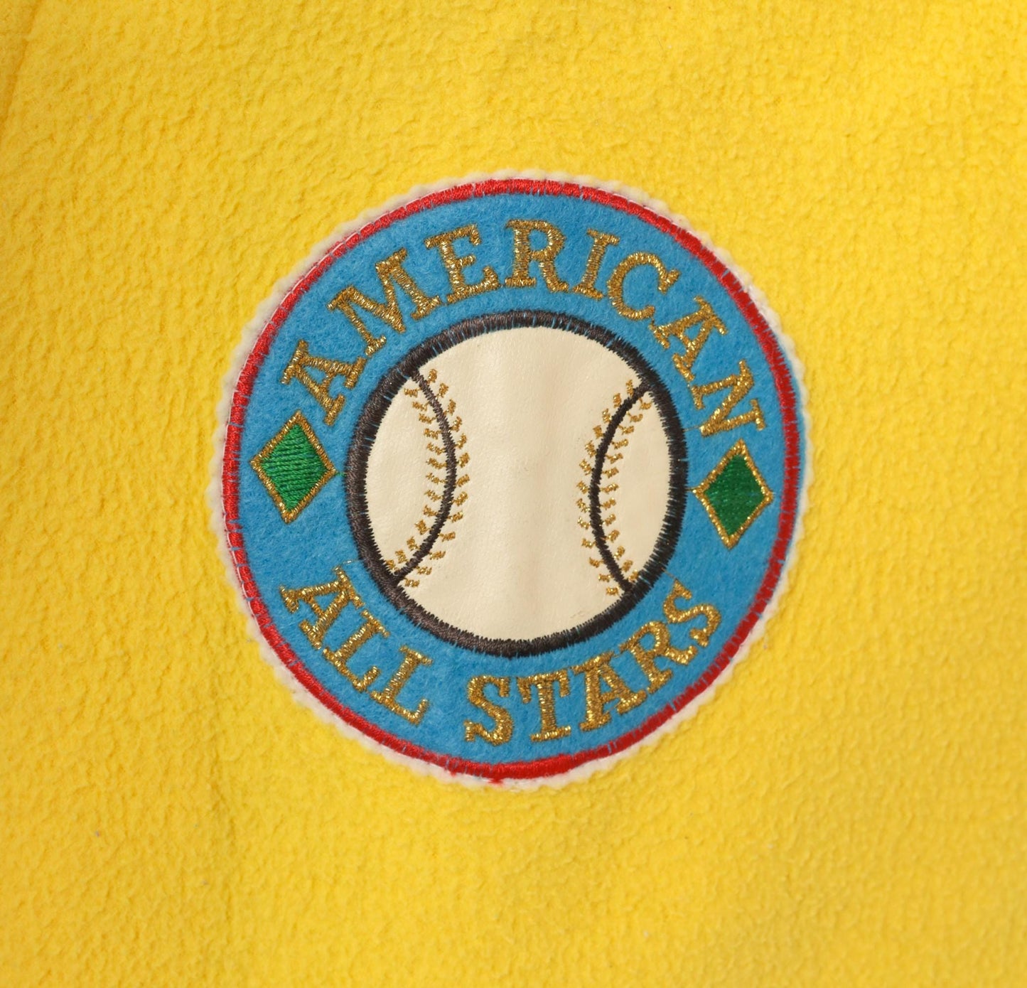 90s Energie Yellow Varsity Cardigan Baseball Patch Teal Striped Small S