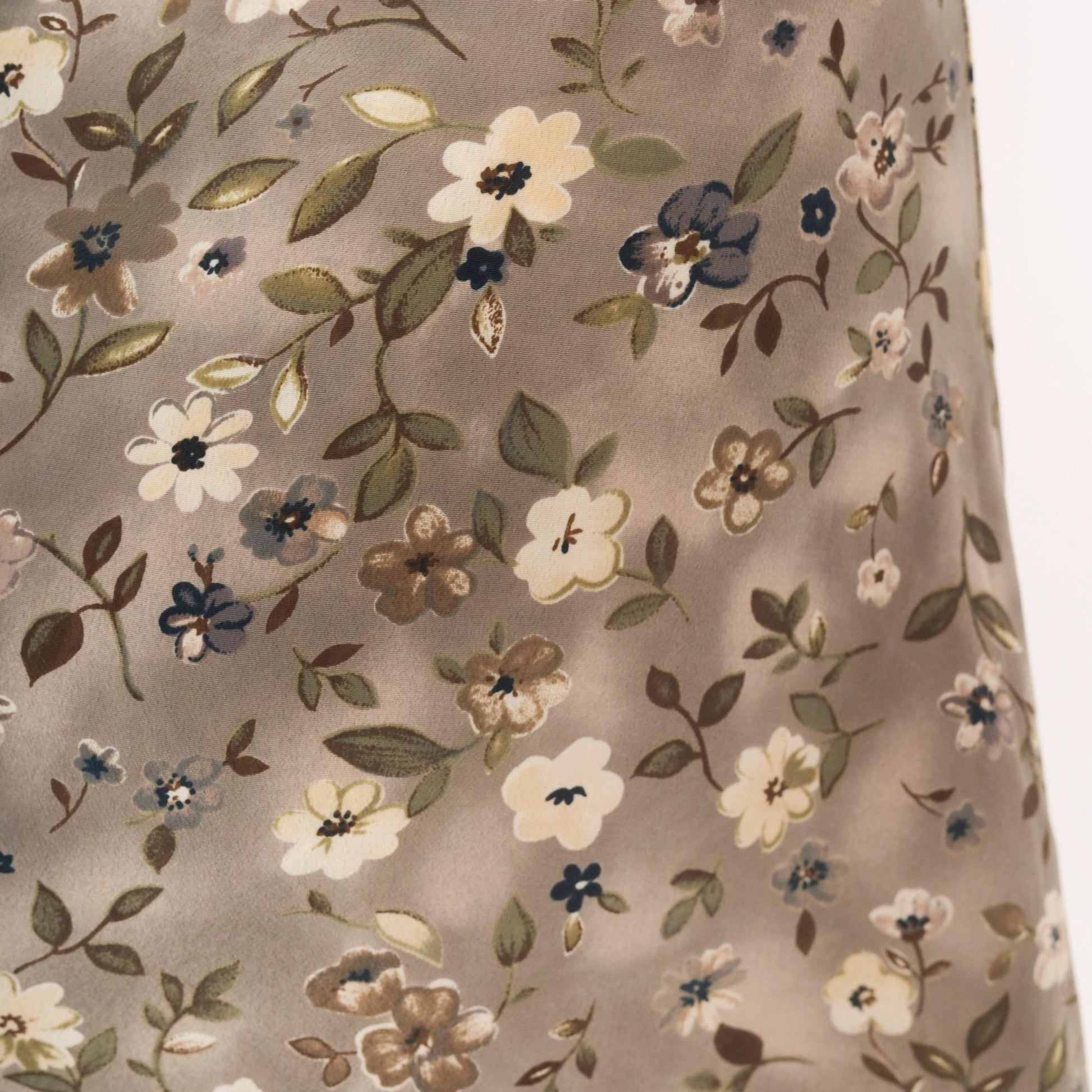 90s We Too Floral Mini Skirt Taupe Ditsy Print A-Line Small S