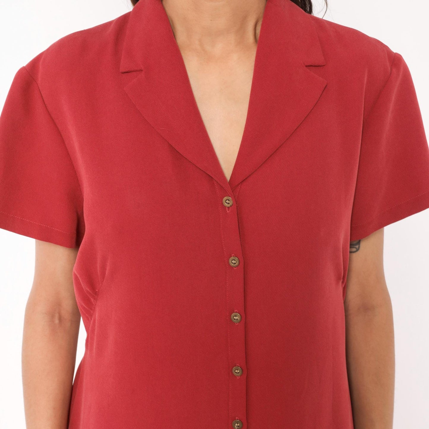 90s Liz Claiborne Burgundy Maxi Shirtdress Notched Collar Button Front Extra Large