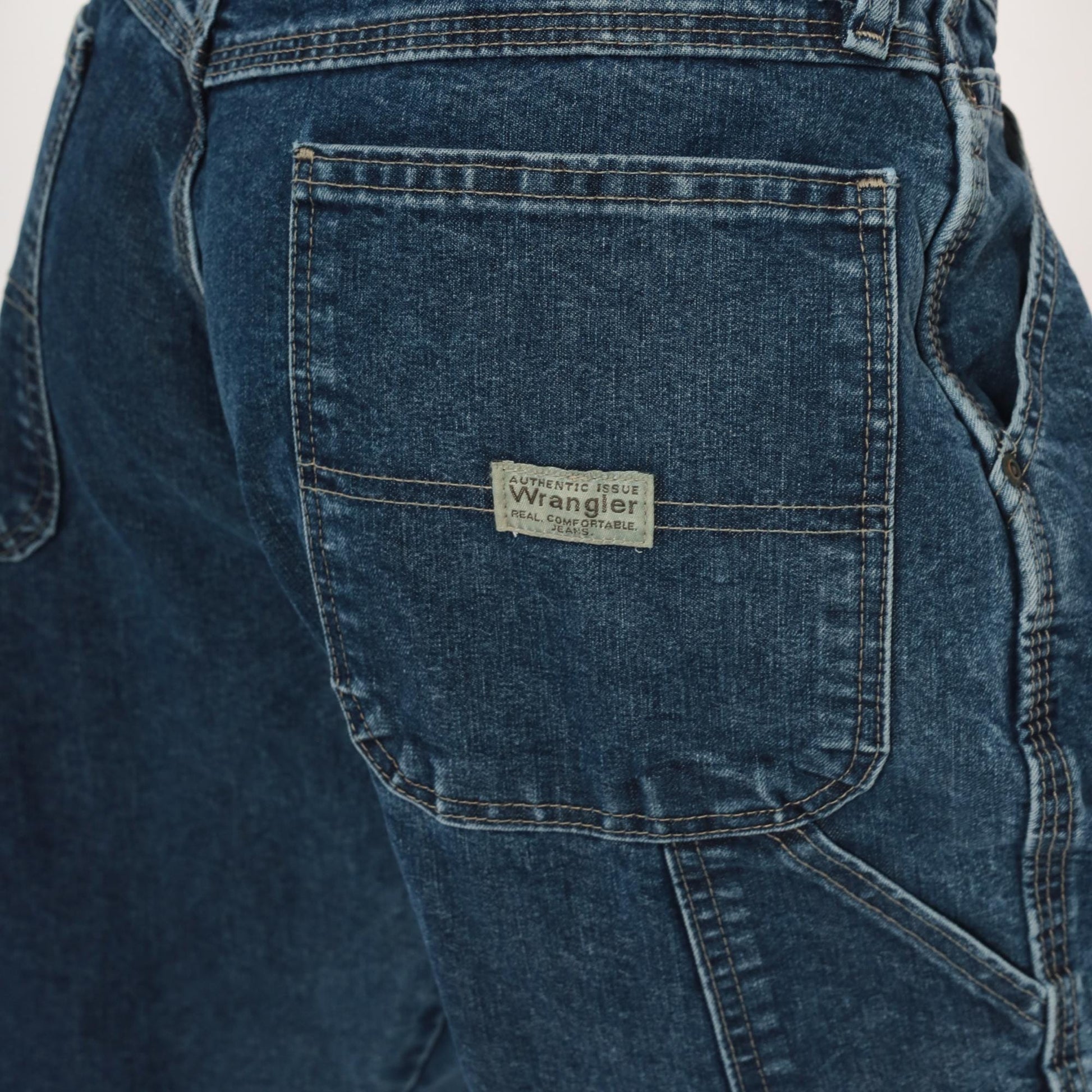 Y2K Wrangler Carpenter Jeans Navy Denim Straight Leg 34x32 Large