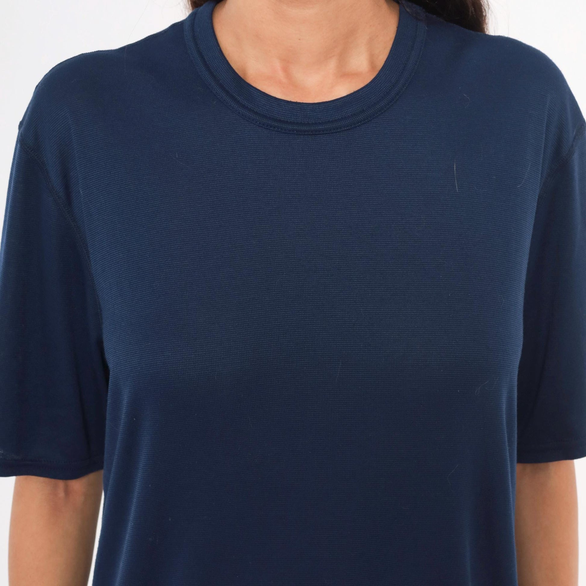 Y2K Patagonia Navy Crew Neck Tee Short Sleeve Solid Plain Large L