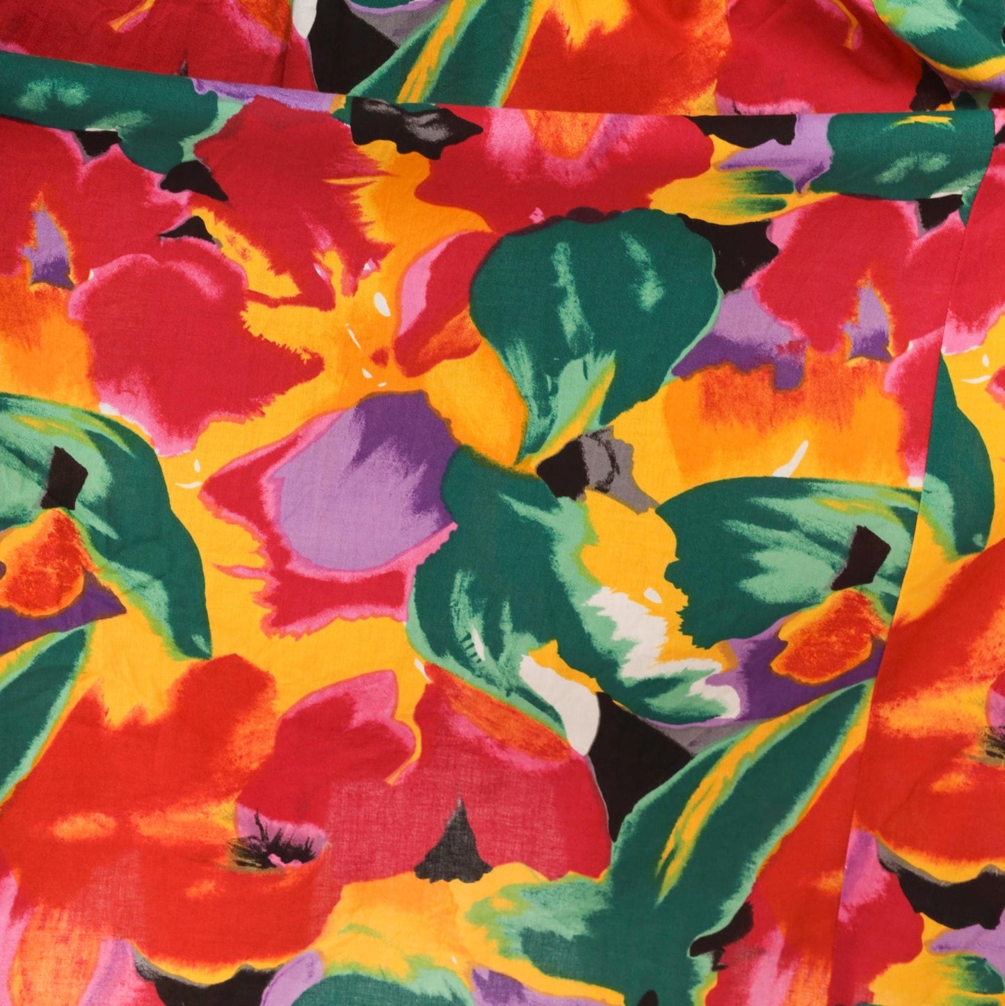 90s Success Dress Watercolor Floral Midi Skirt Multicolor Black Medium