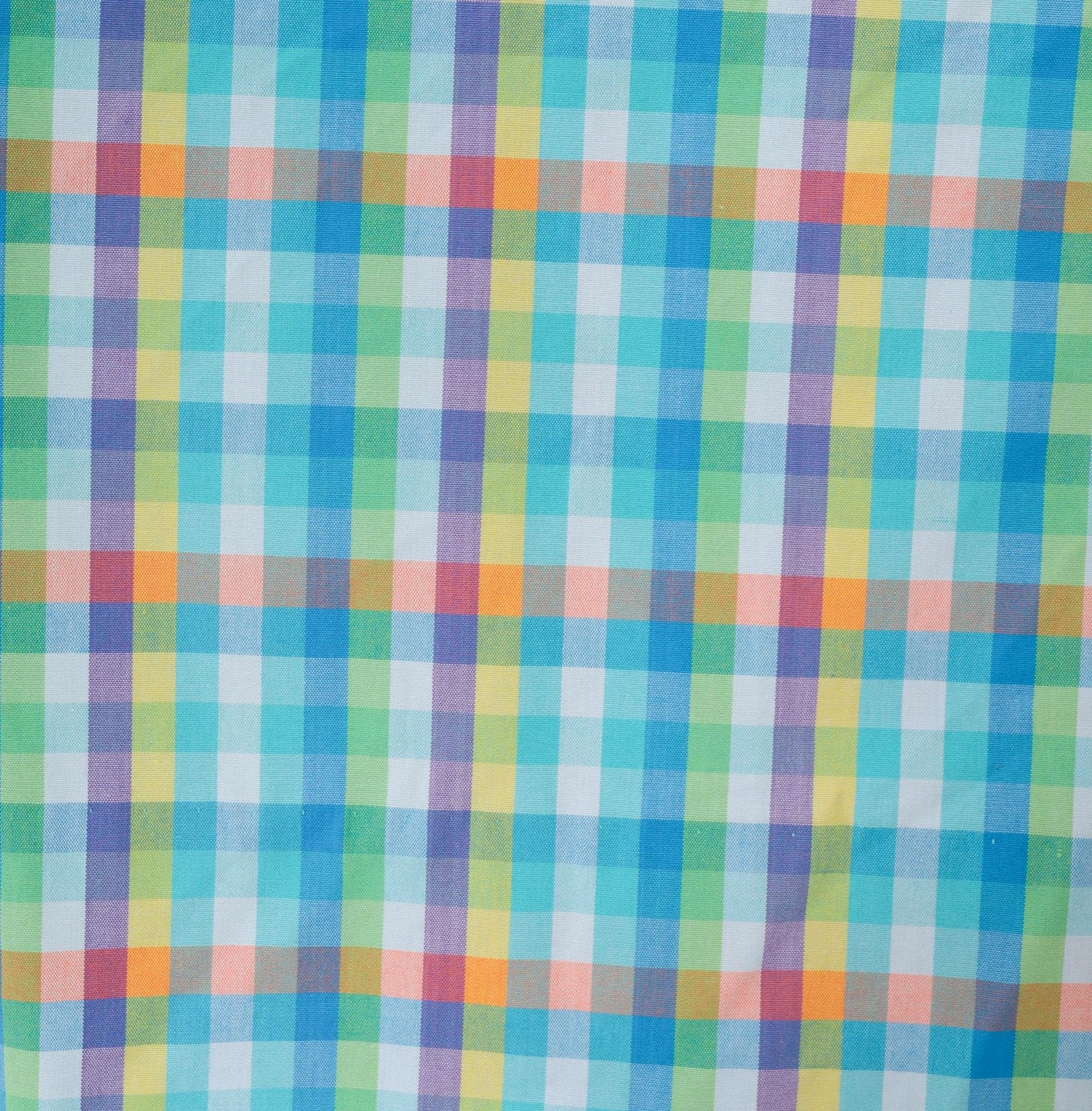 80s Rainbow Gingham Pleated Knee Skirt Cotton Multicolor Large L