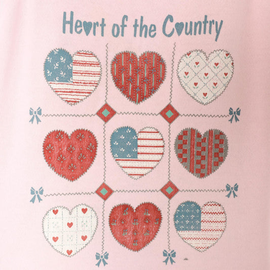 90s Heart of the Country Pink Patchwork Sweatshirt Raglan Cotton Medium M