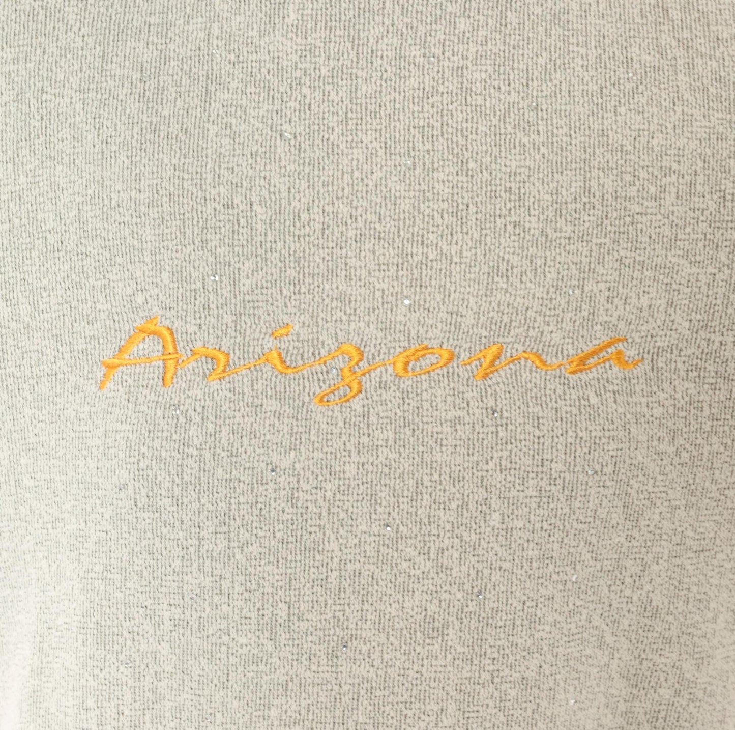 90s Arizona Embroidered Crewneck Sweater Tan Grey Speckled Niko's Large L