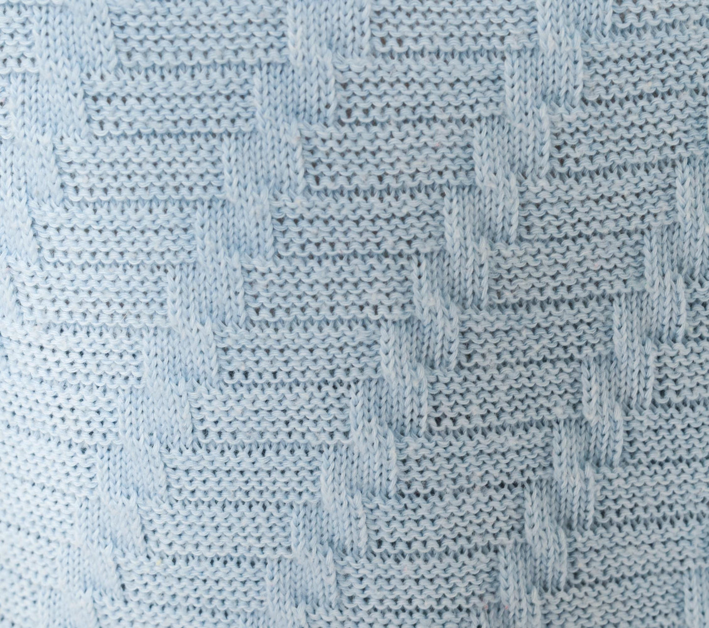 80s King Basketweave Knit Top Cap Sleeve Powder Blue Small Medium