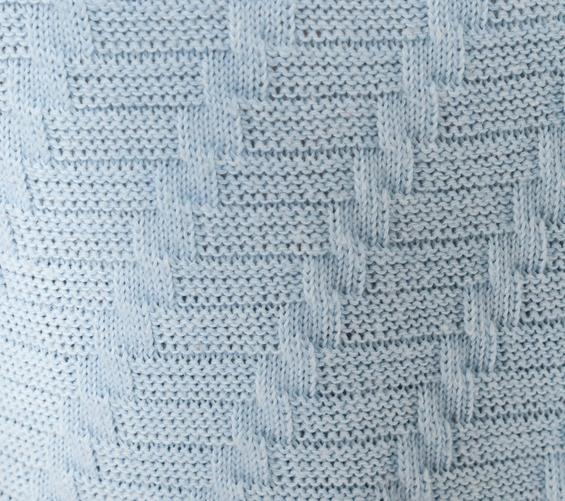 80s King Basketweave Knit Top Cap Sleeve Powder Blue Small Medium