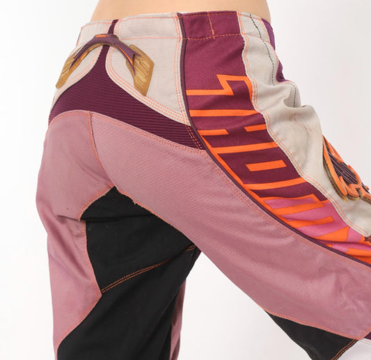 Thor Motocross Pants 2000s Purple Orange Pink Color Block Racing Moto Small