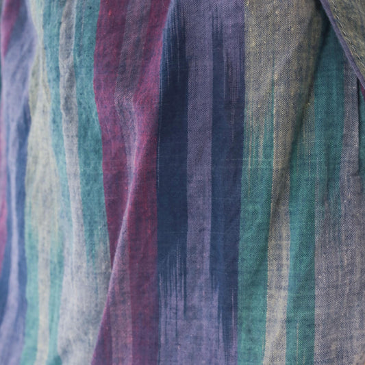 80s Pounders Ikat Stripe Shorts Purple Teal Cotton Dolphin Extra Small XS