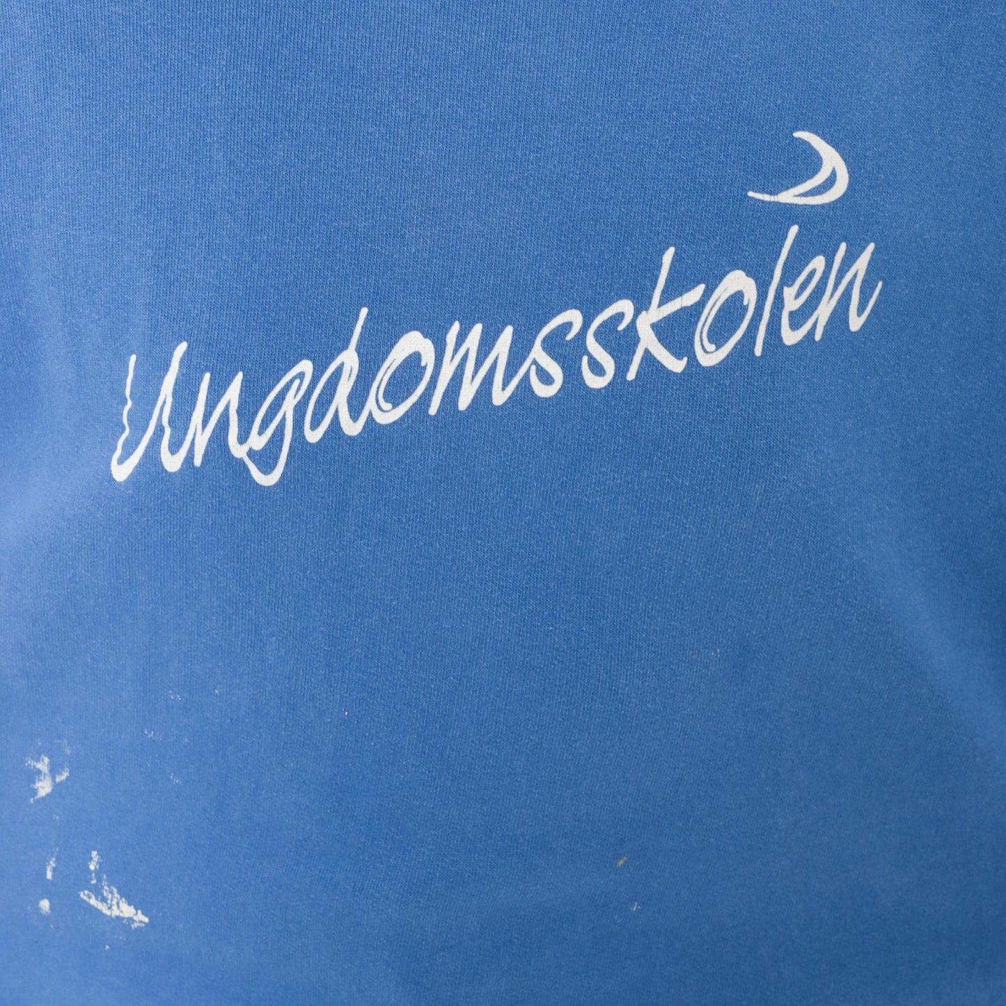 90s All Basic Ungdomsskolen Crewneck Sweatshirt Cobalt Blue Cotton Large L