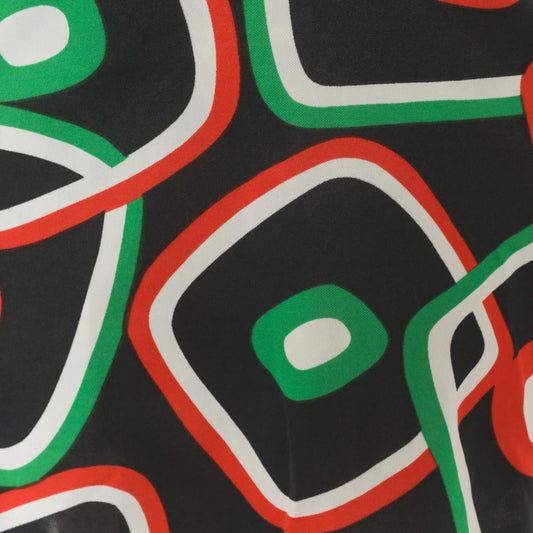 70s Parfait Originals Mini Dress Black Geometric Print A-Line Small S