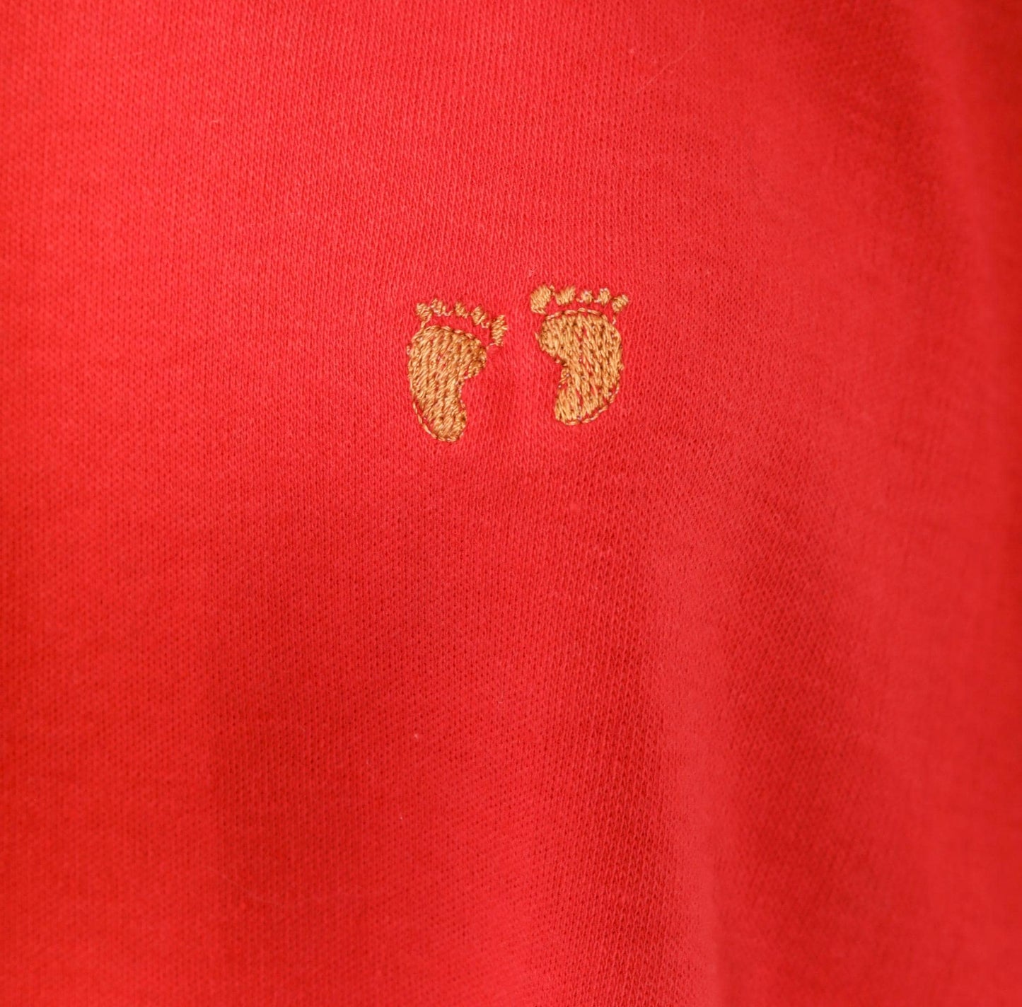 80s Hang Ten Red Cropped Raglan Tee Embroidered Logo Cotton Large L