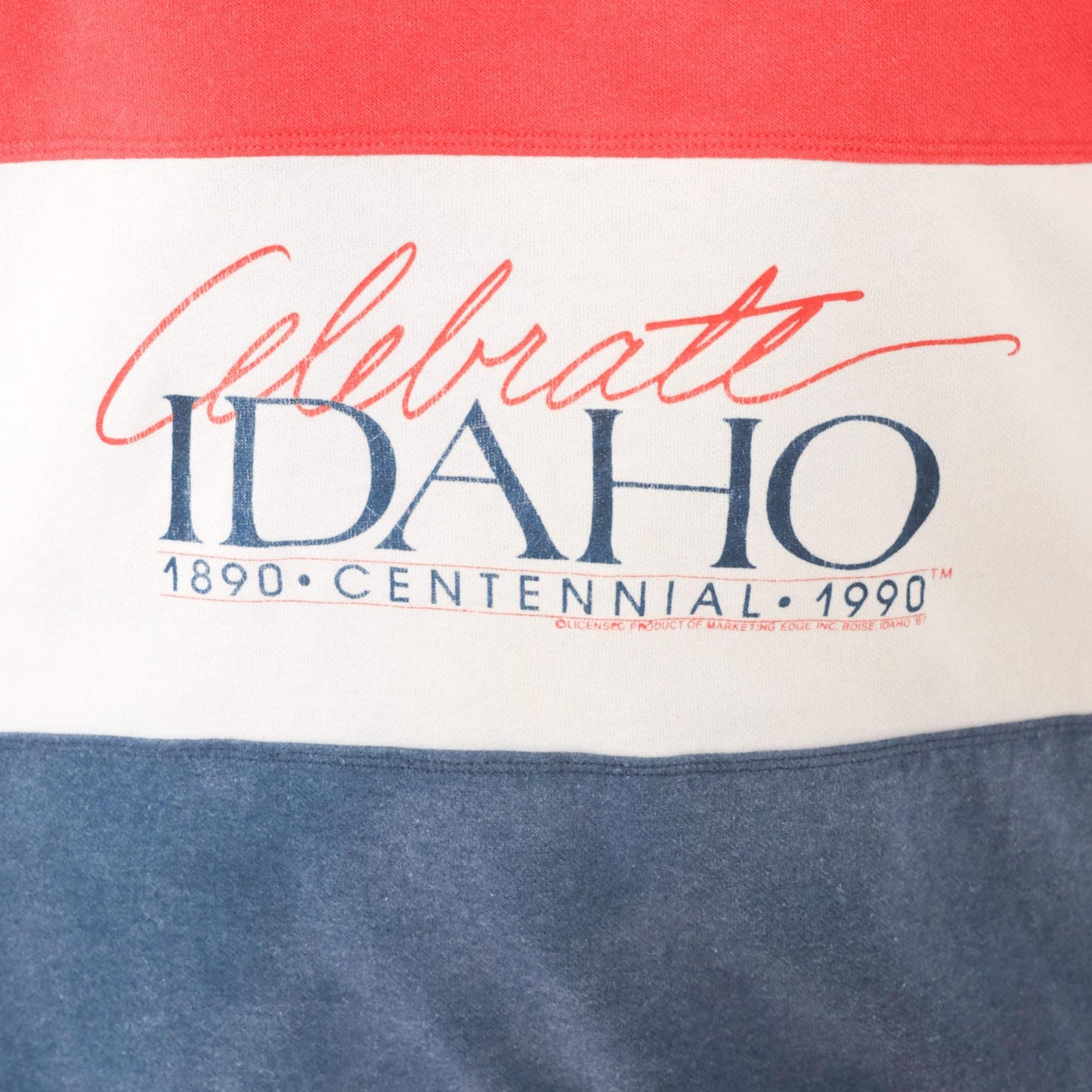 90s Rhoda Z Idaho Centennial Color Block Sweatshirt Red Navy Crewneck Medium