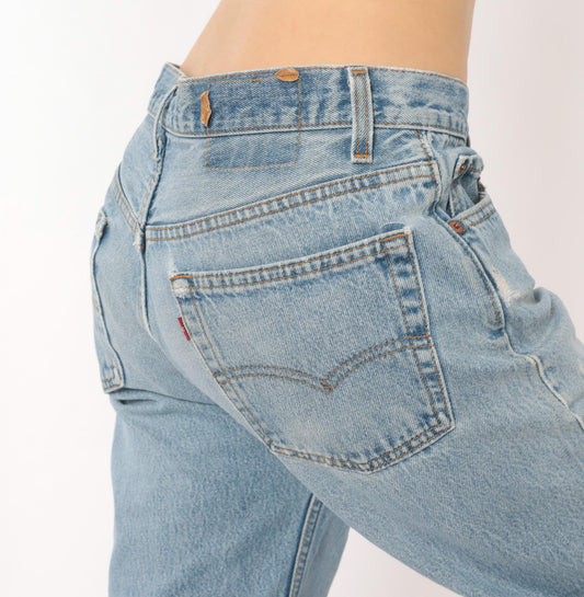90s Levi's 501 Light Wash Straight Leg High Waist Jeans Medium