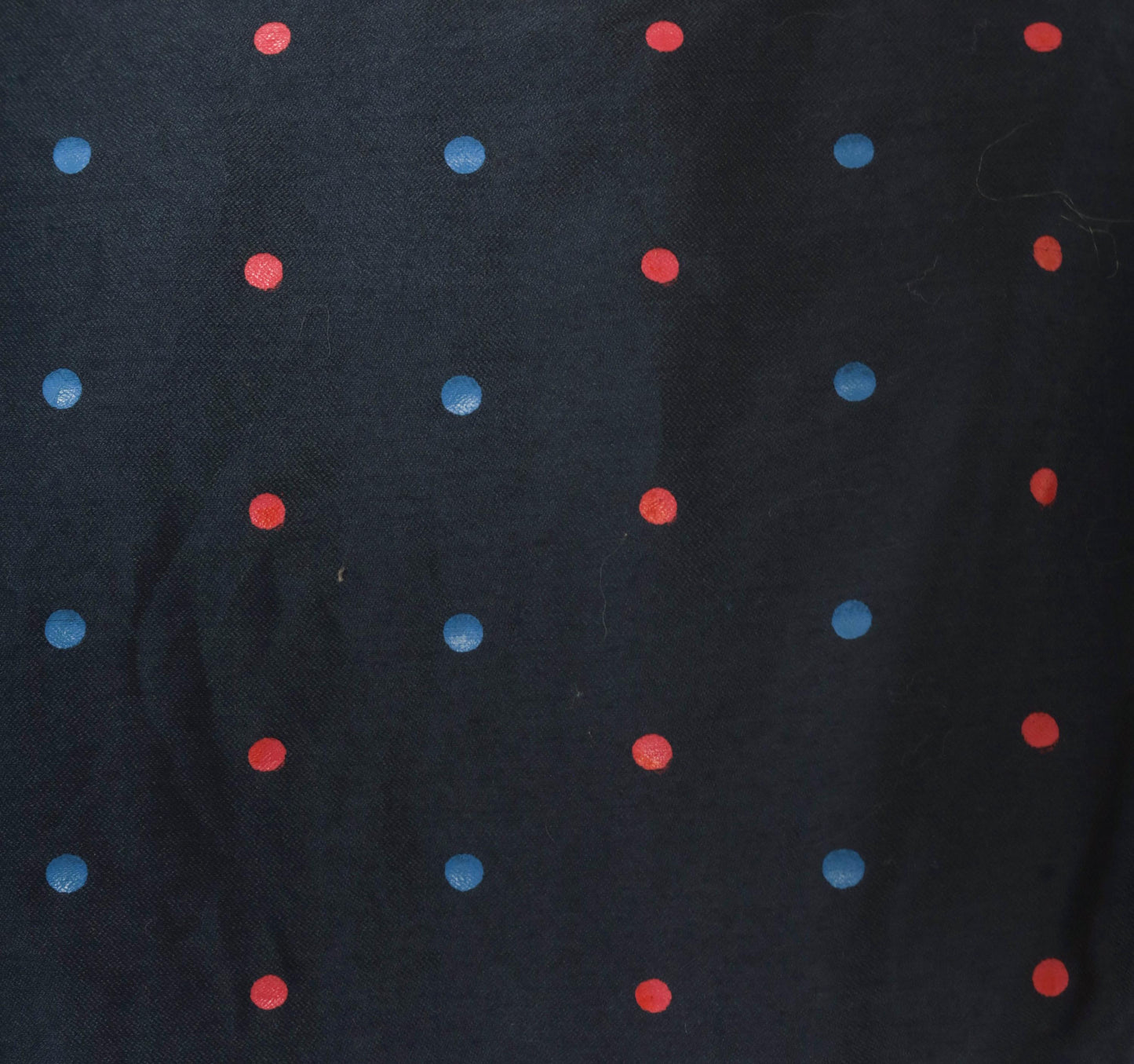 60s Navy Polka Dot Peplum Dress Red Blue Cap Sleeve Fitted Waist Medium M