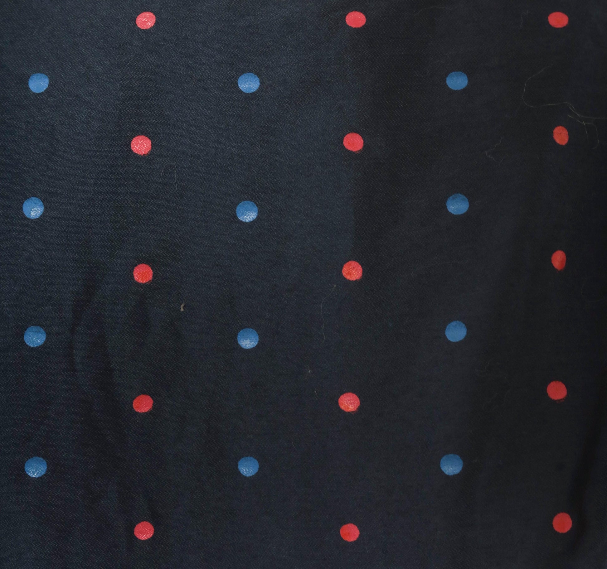 60s Navy Polka Dot Peplum Dress Red Blue Cap Sleeve Fitted Waist Medium M