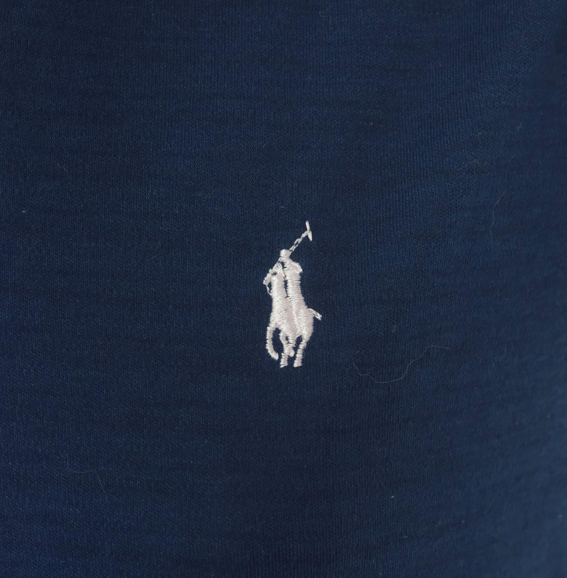 90s Ralph Lauren Polo Navy Cotton Short Sleeve V-Neck Shirt White Logo Extra Small XS