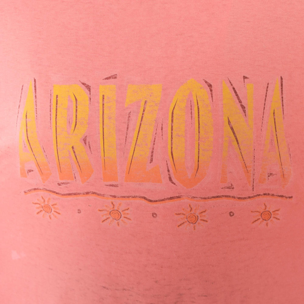90s Arizona Souvenir Tee Coral Pink Sun Graphic Cotton Unisex Extra Large XL