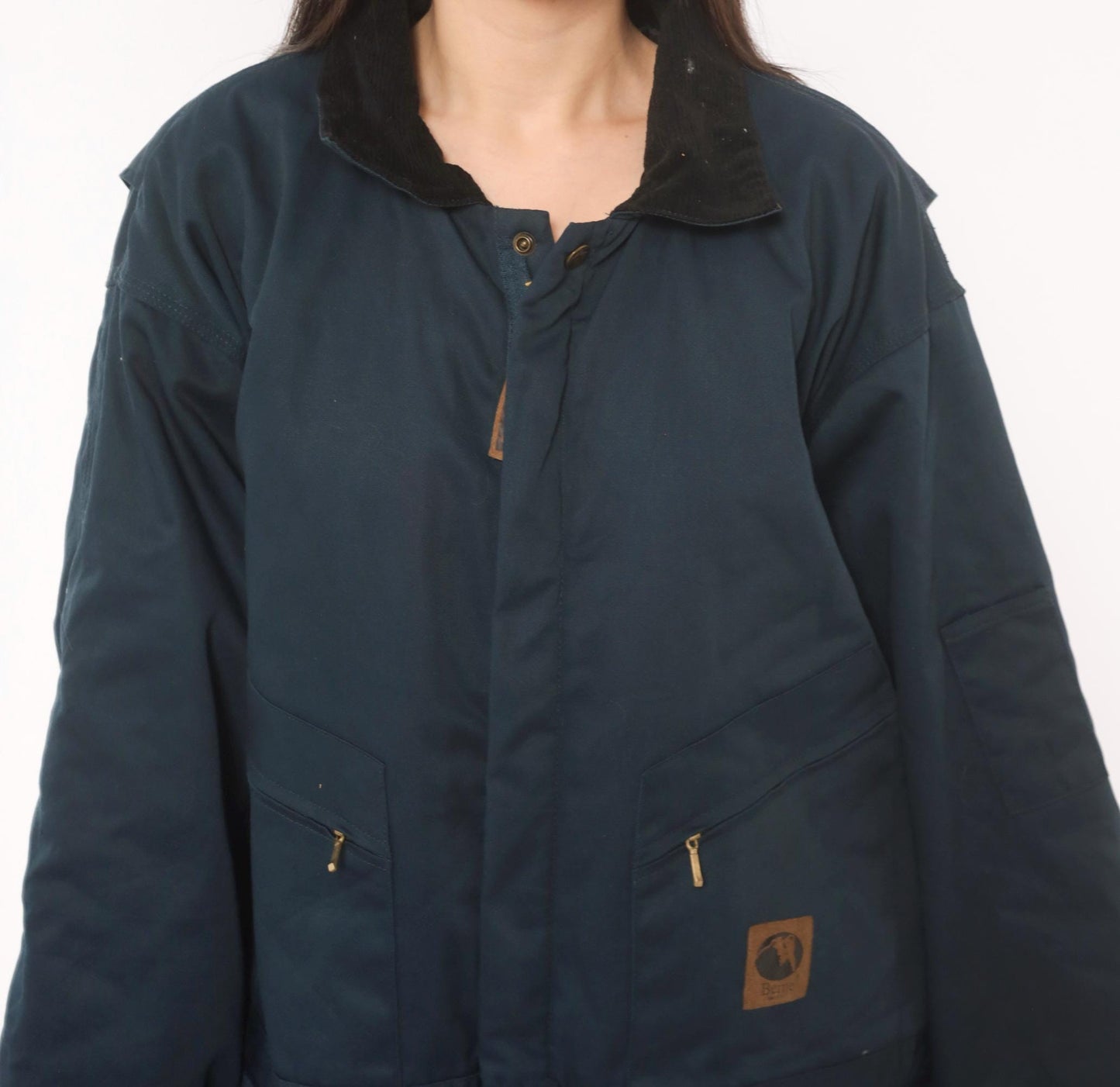 2000s Berne Apparel Navy Insulated Coveralls Quilted Jumpsuit Plus Size XXL