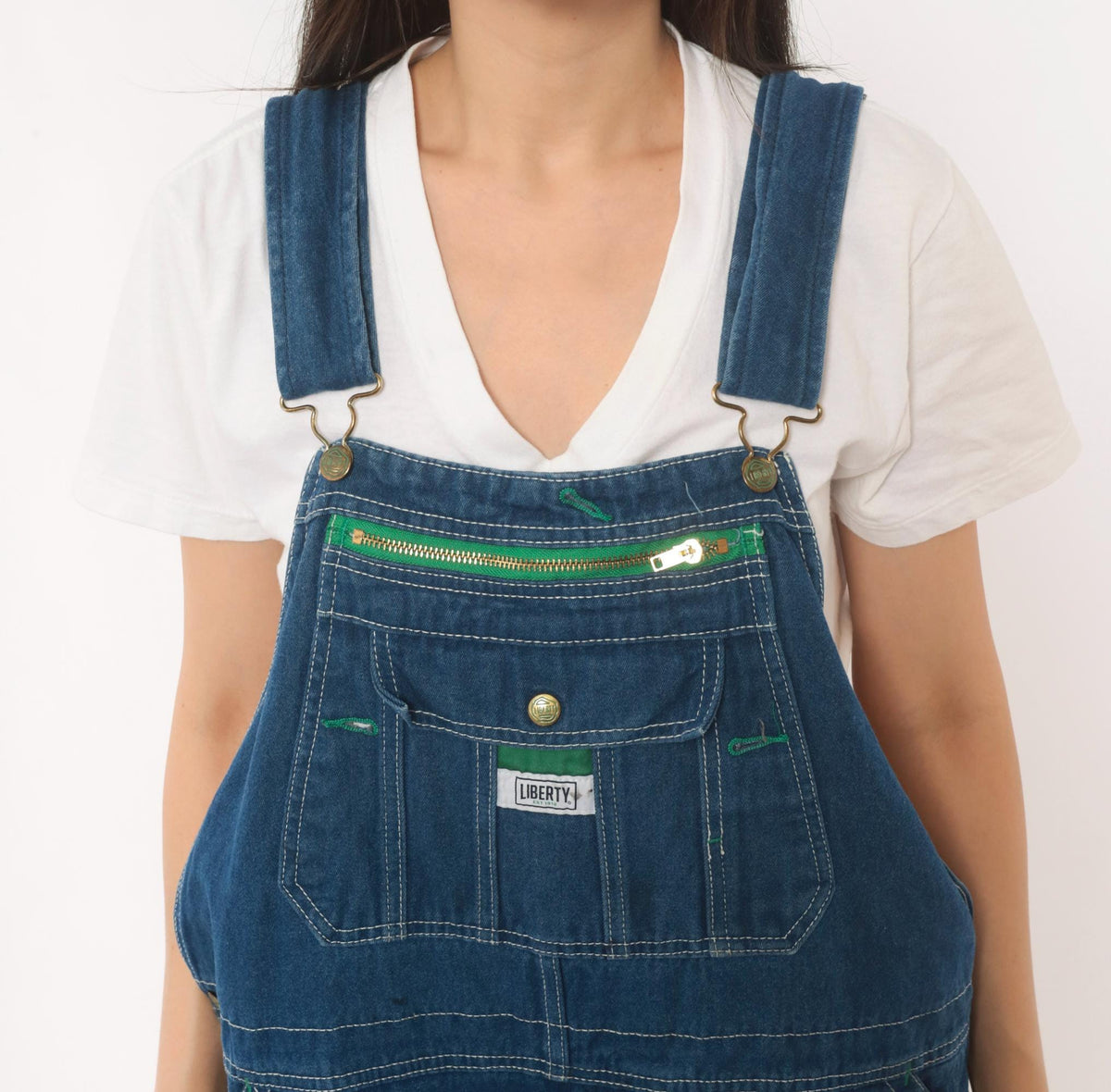 2000s Liberty Navy Denim Bib Overalls Carpenter Utility Cotton XXL