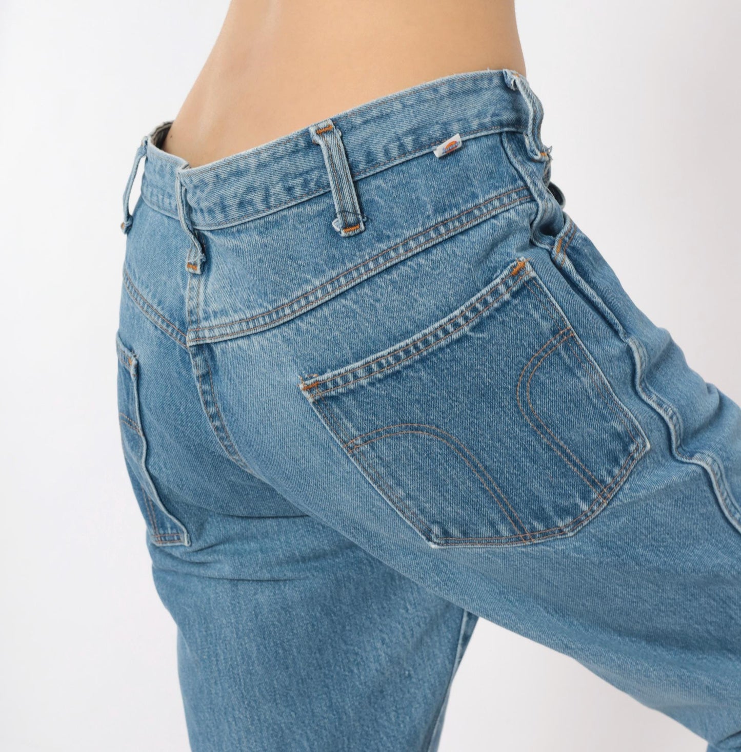 90s Dickies Light Stonewash Jeans High Rise Straight Leg Blue Cotton 34x31