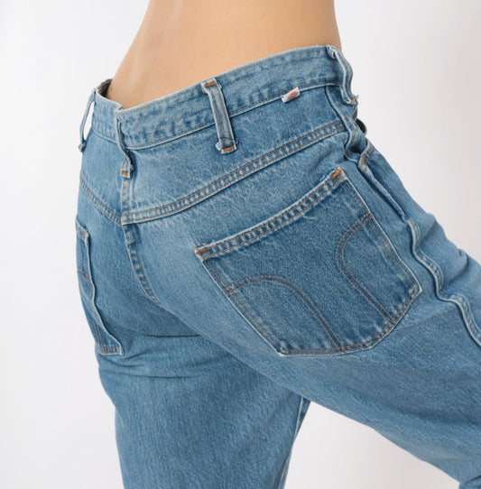 90s Dickies Light Stonewash Jeans High Rise Straight Leg Blue Cotton 34x31