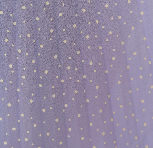 70s Graff Californiawear Accordion Pleated Skirt Lavender Polka Dot XS