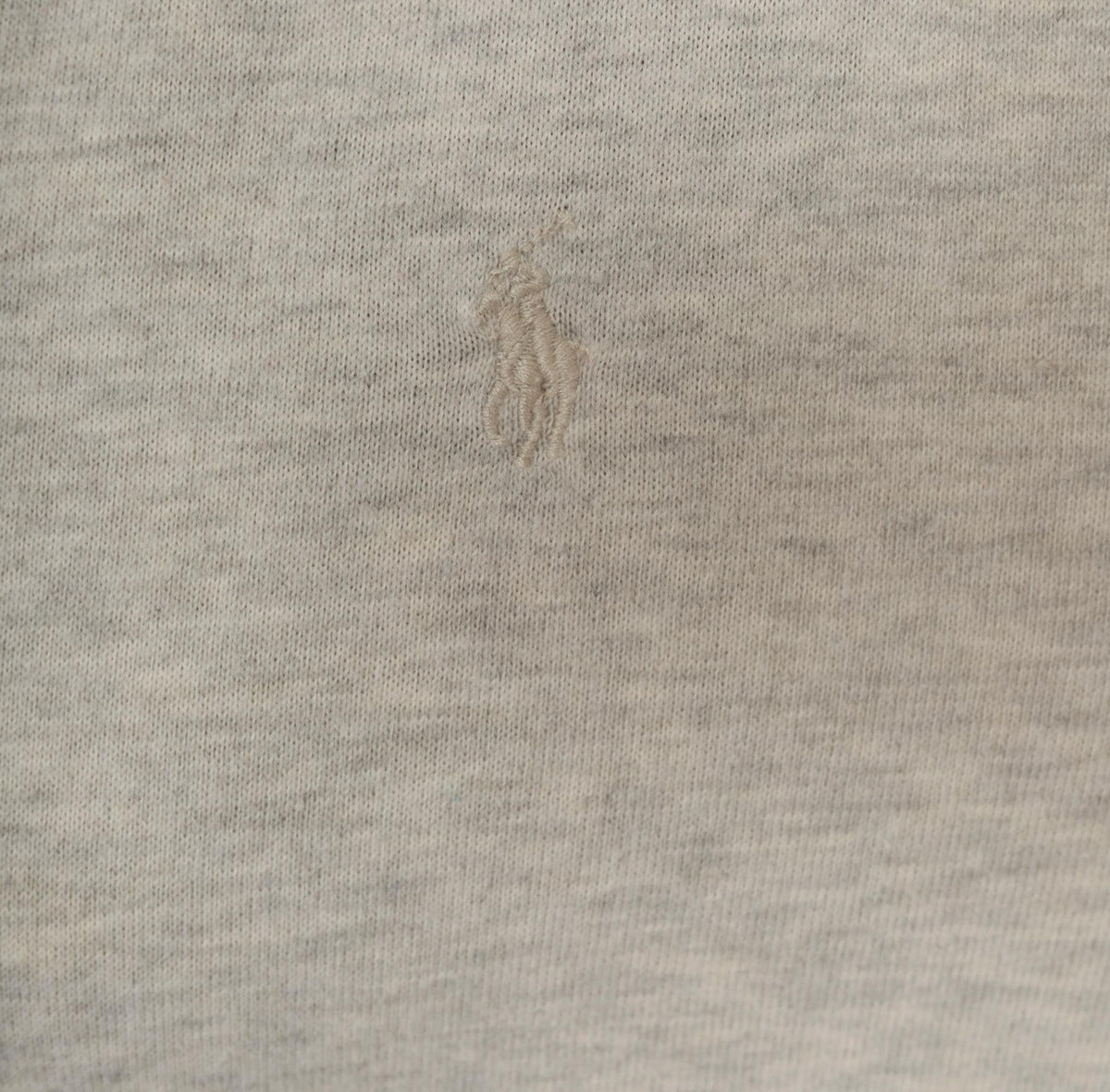 90s Polo Ralph Lauren Grey Cotton Long Sleeve Polo Shirt Medium M