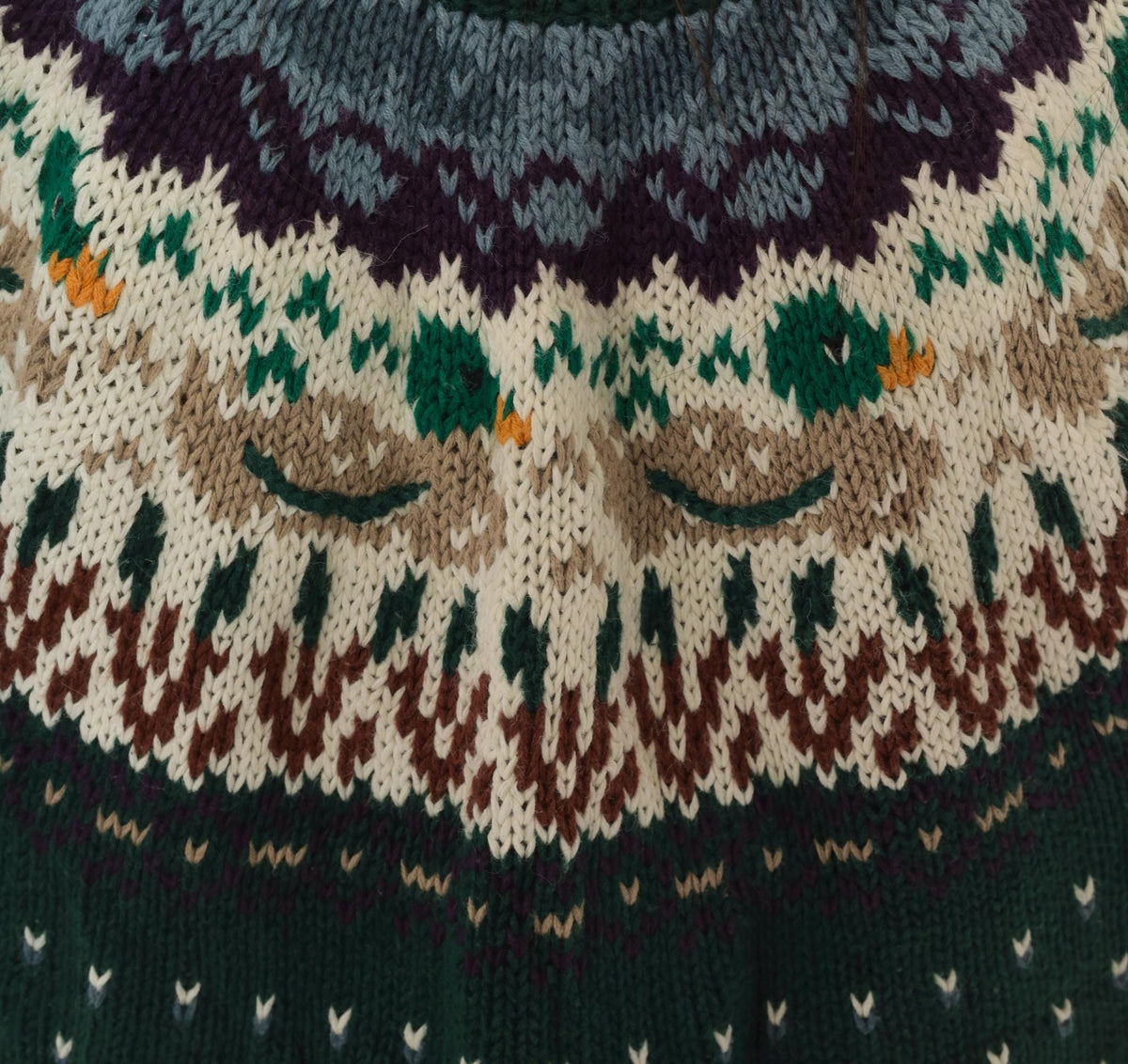 90s Northern Isles Fair Isle Cardigan Mallard Duck Forest Green Medium
