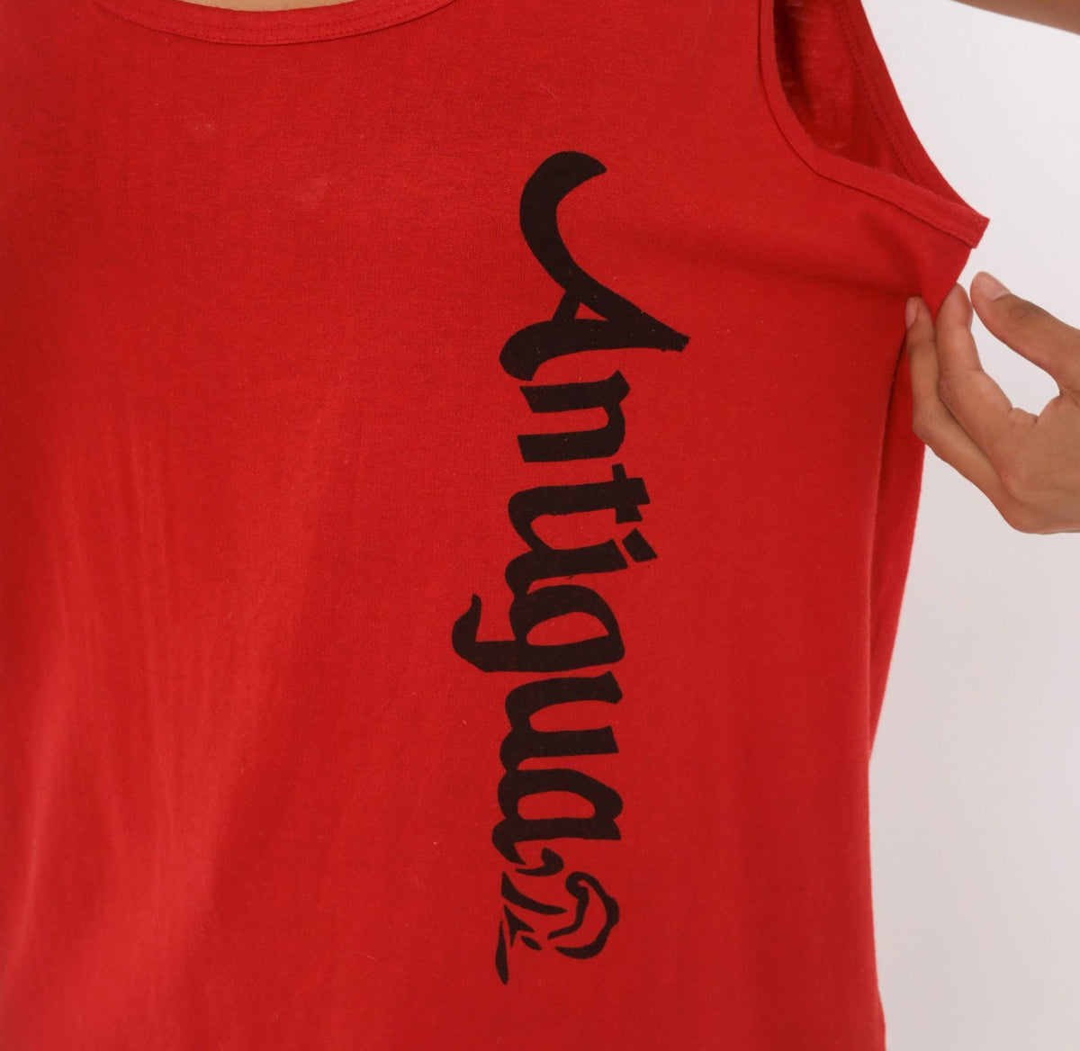 90s Red Antigua Caribbean Tank Top Graphic Sleeveless Large L