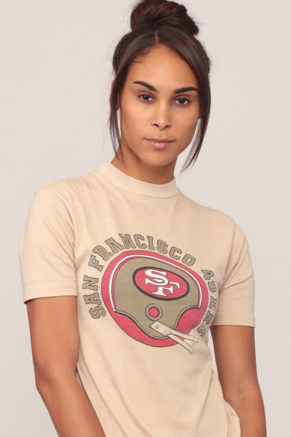 80s San Francisco 49ers Football Graphic T-Shirt Cotton Tee Extra Small