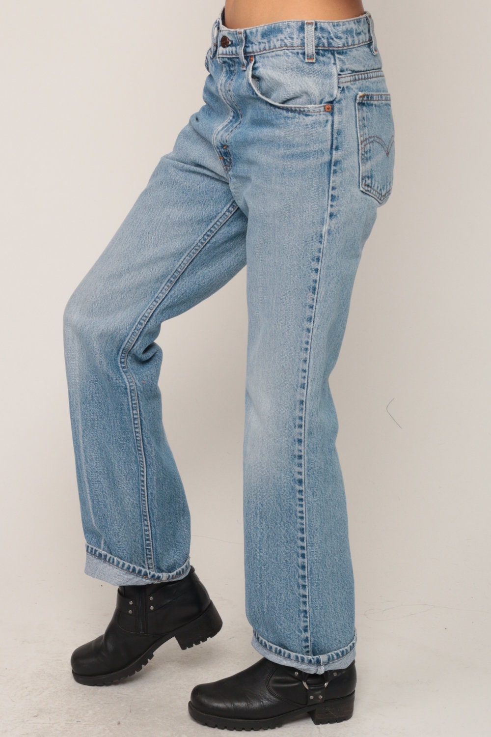 Levi's 517 80s High Waist Bootcut Jeans Blue Denim Large 12