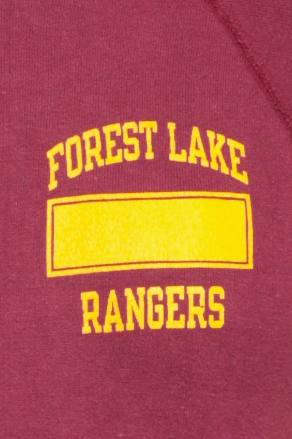 80s Forest Lake Rangers Burgundy Hooded Sweatshirt Graphic School Extra Small