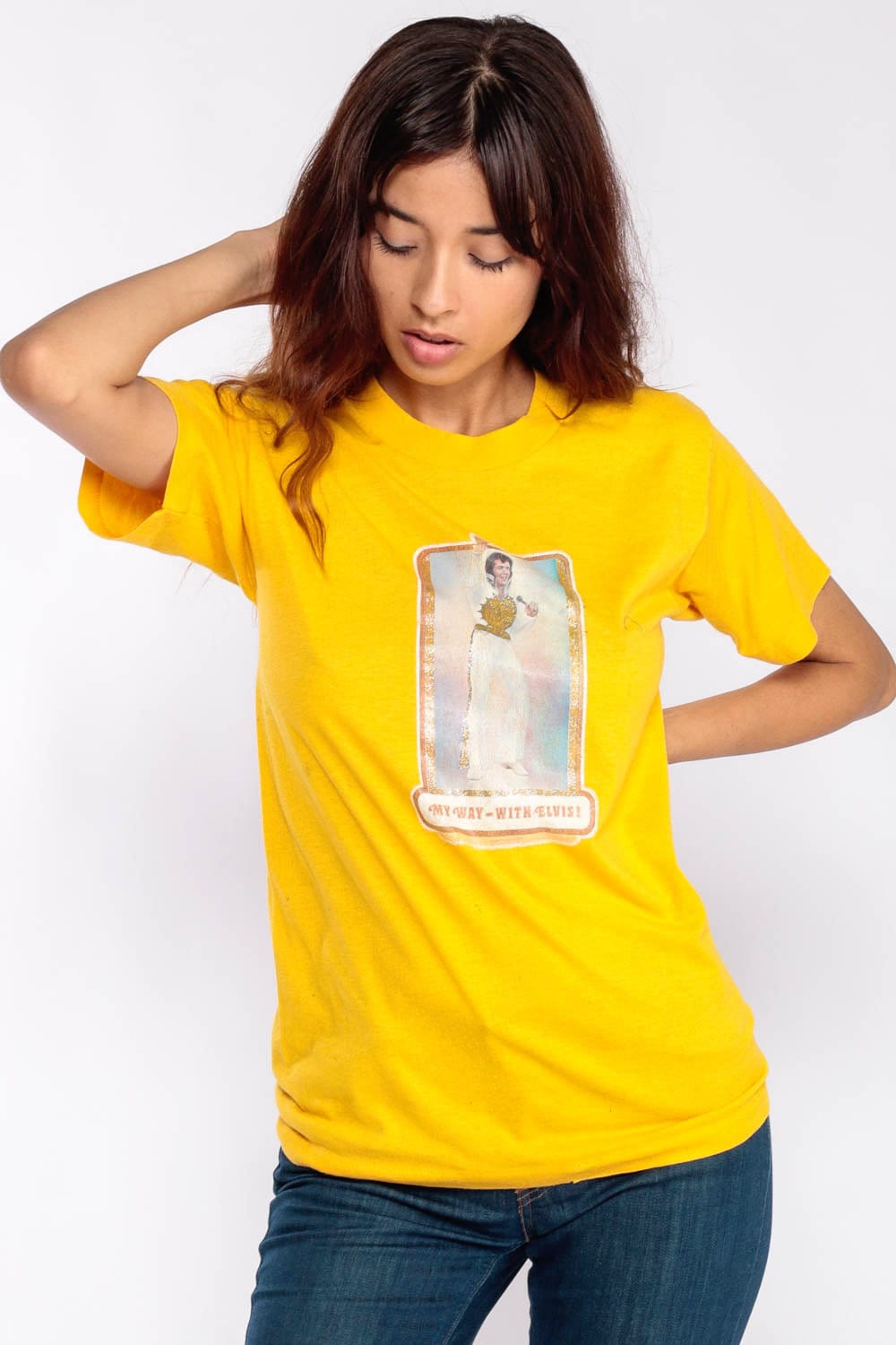 80s Elvis Presley My Way Graphic T-Shirt Cotton Unisex Extra Small