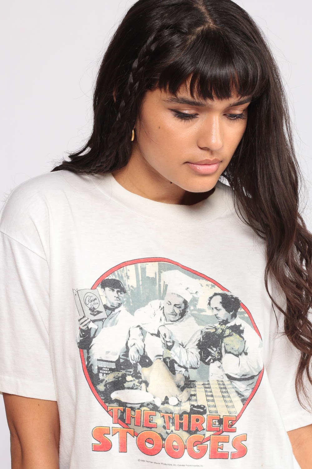 80s The Three Stooges Graphic T-Shirt Comedy Television Unisex Large