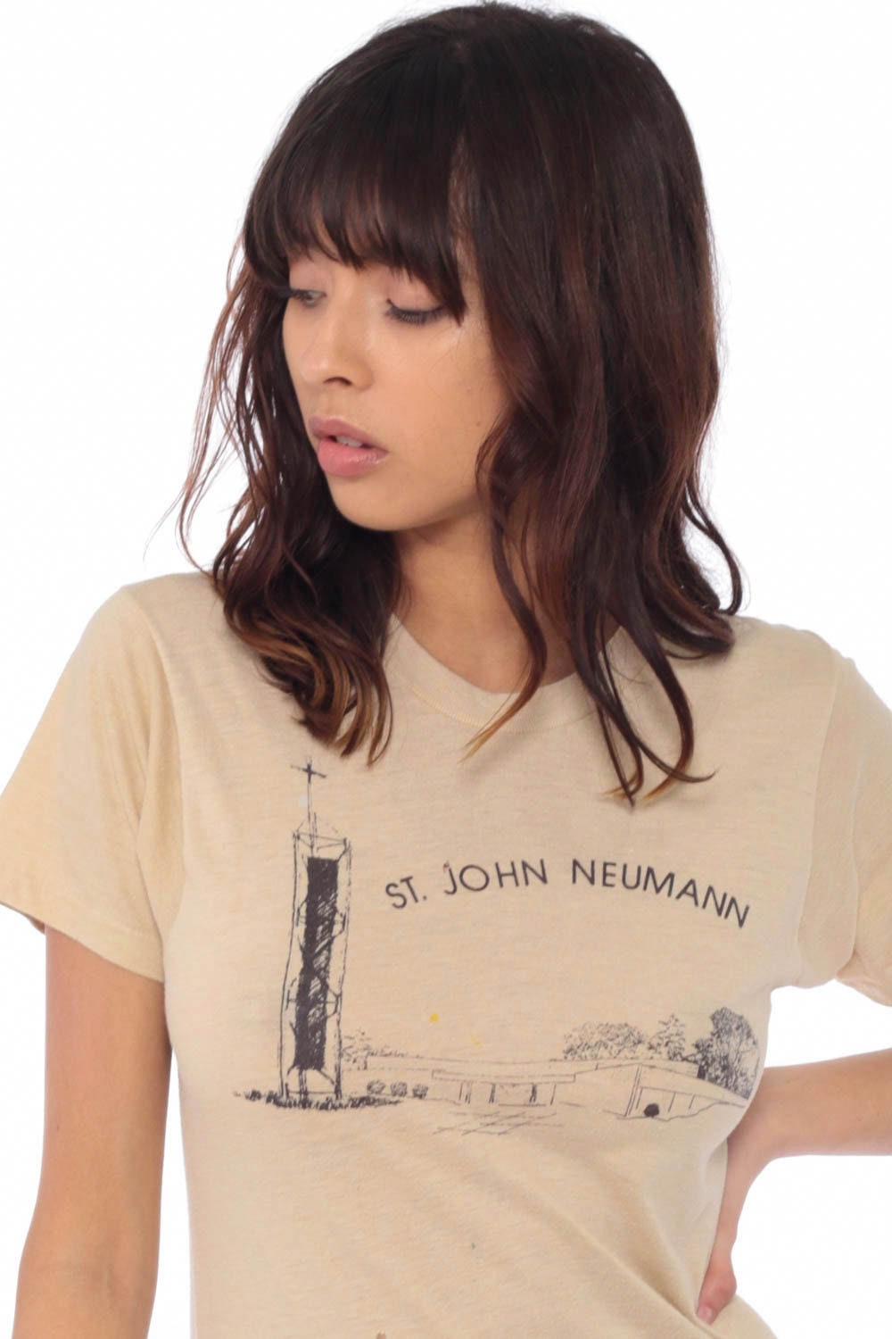 80s Screen Stars St. John Neumann Church Irvine Graphic Tee Extra Small
