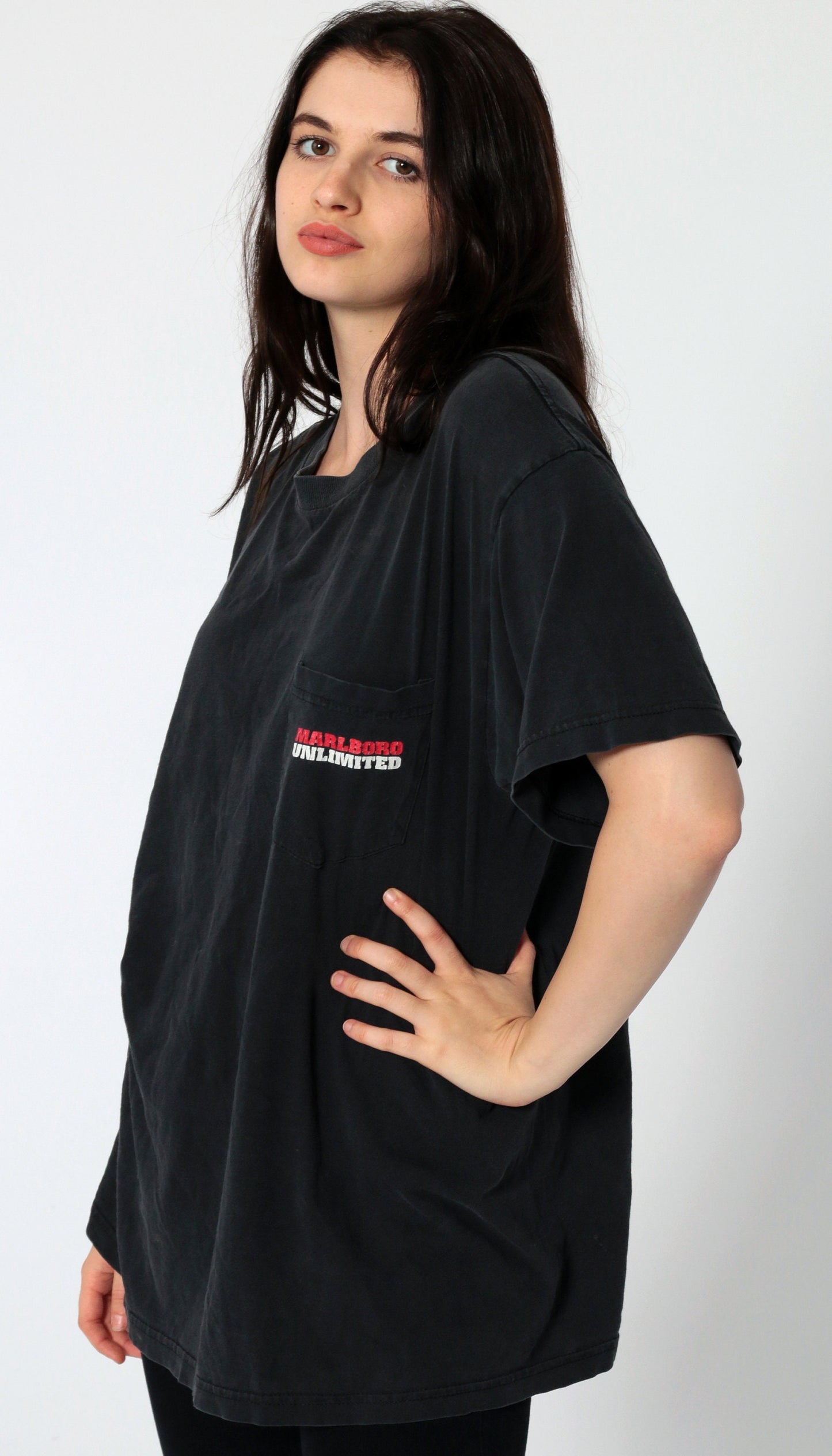 90s Marlboro Lizard Graphic T-Shirt Black Cotton Unisex Extra Large