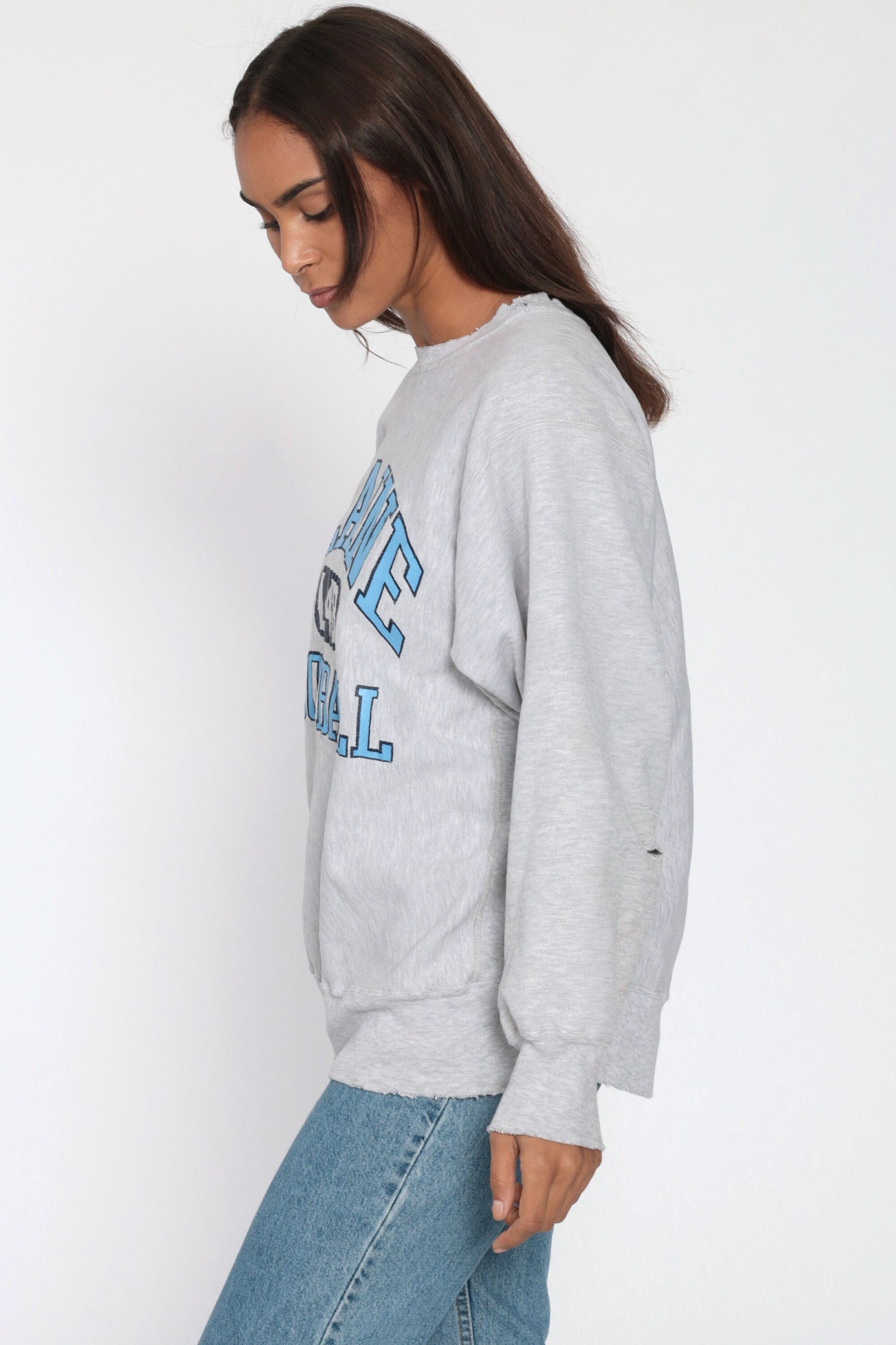 90s Champion Blaine Football Minnesota Reverse Weave Sweatshirt Grey Medium
