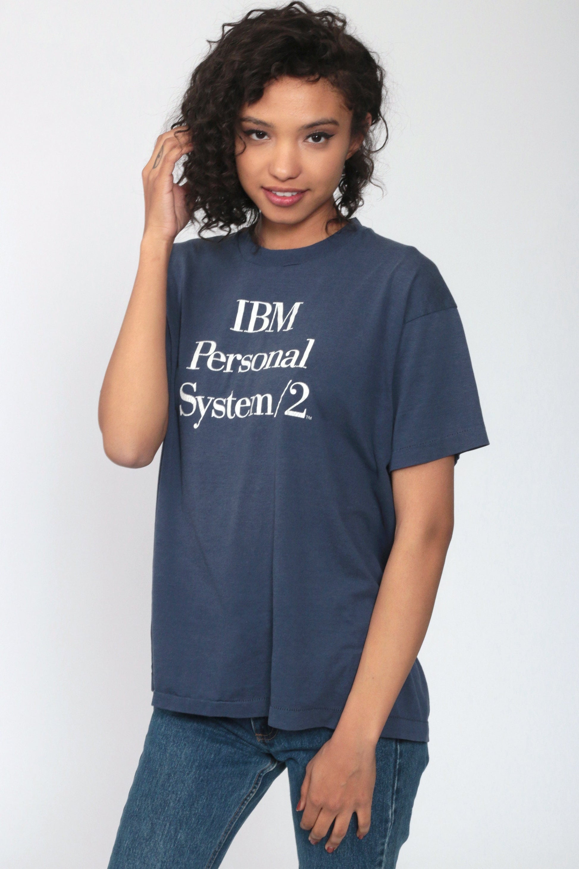 80s IBM Personal System/2 Computer Graphic T-Shirt Single Stitch Medium