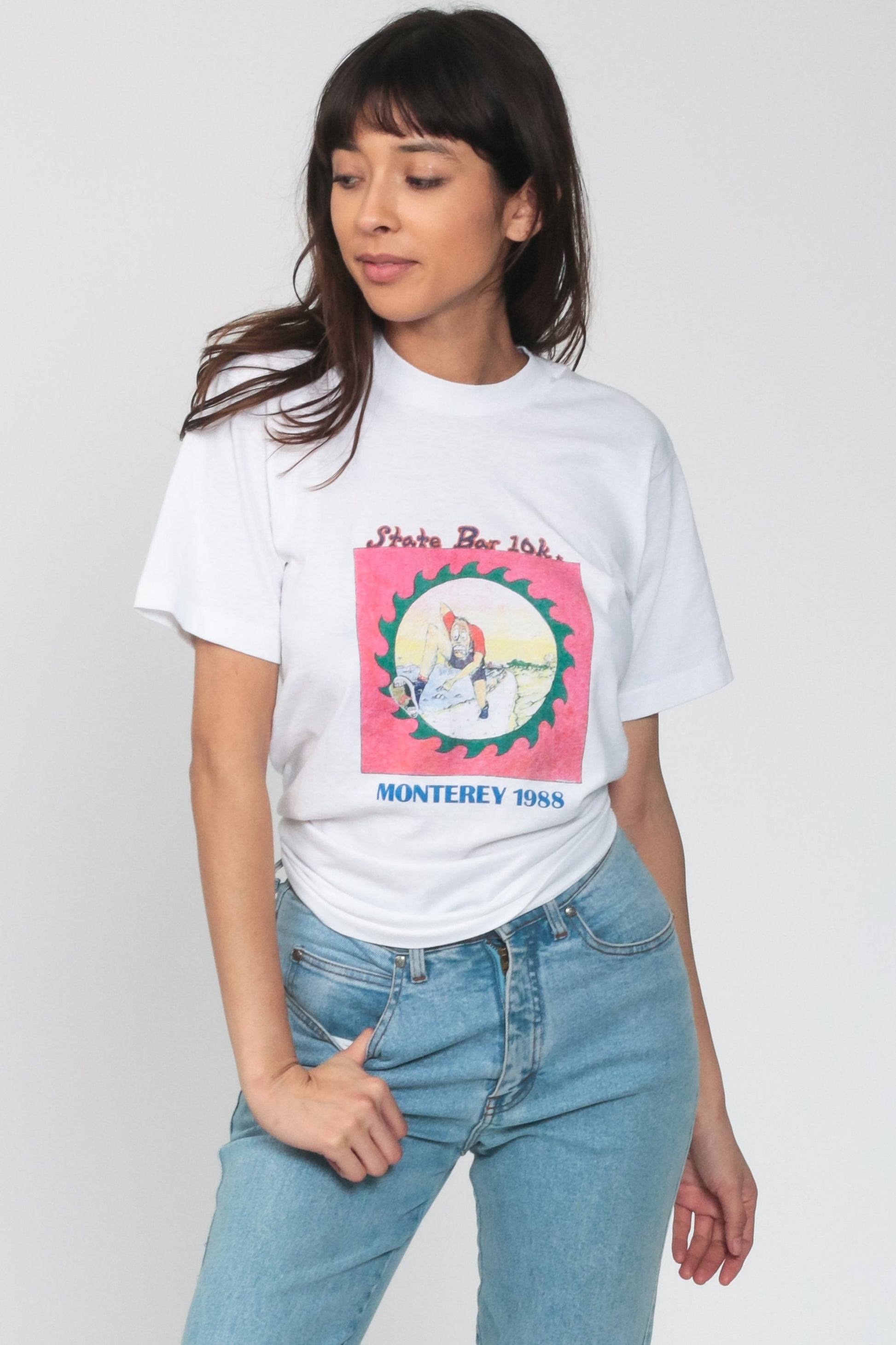 1988 Monterey Marathon Graphic Tee Screen Stars Single Stitch Extra Small