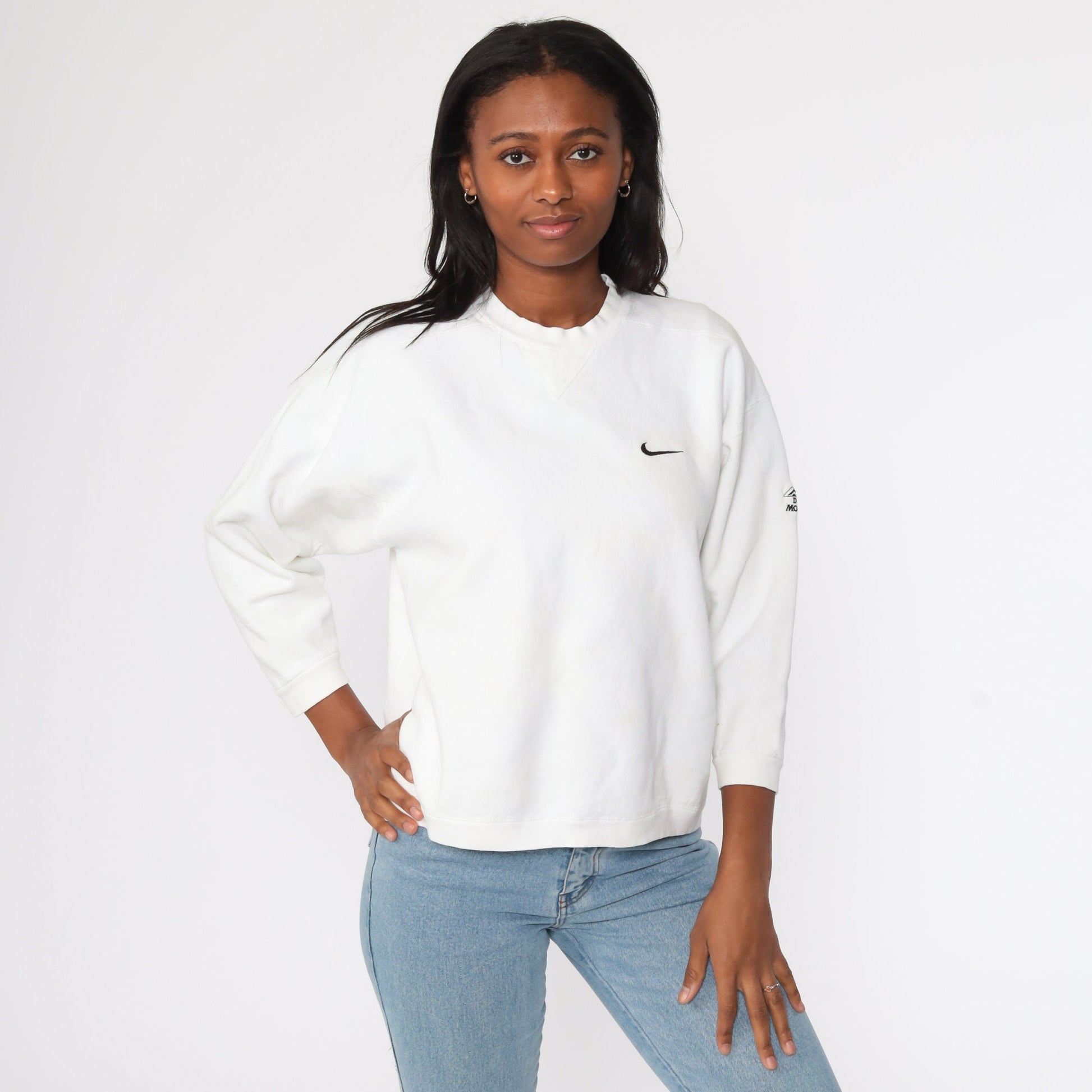 90s Nike Sweatshirt White Paint Splatter Desert Mountain Crewneck Small