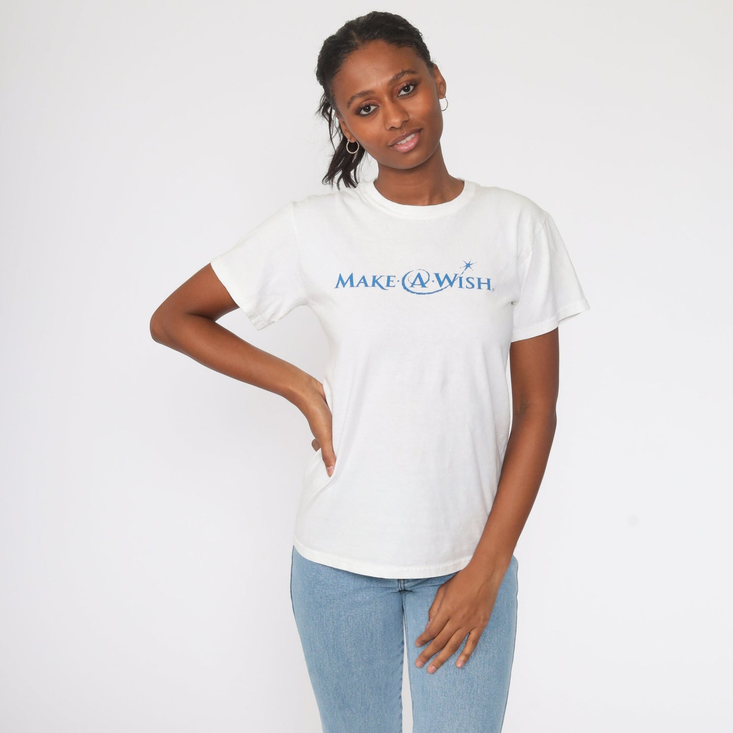 90s Make A Wish Foundation Graphic Tee Cotton Small