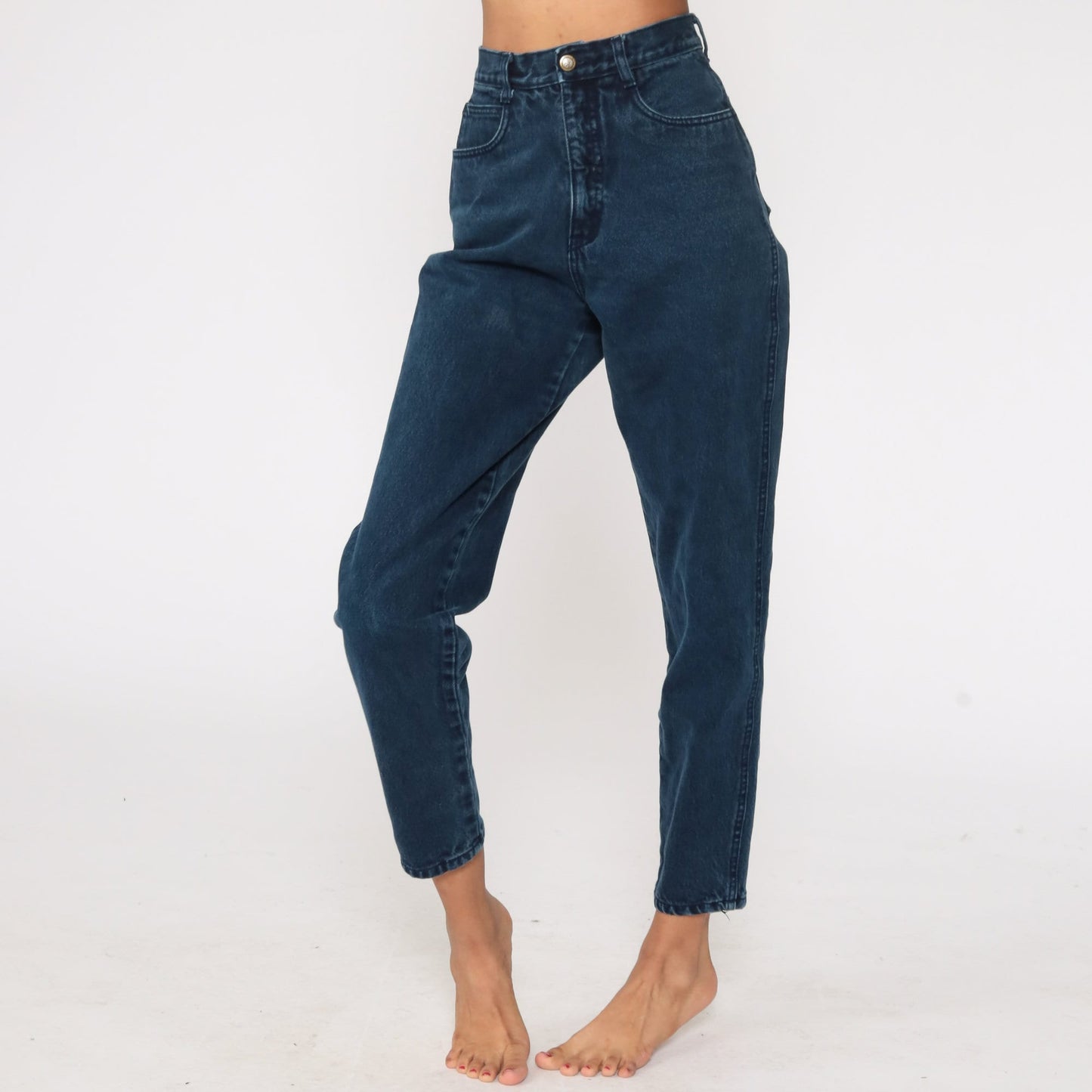 90s Rio Mom Jeans Dark Blue High Rise Denim Extra Small XS