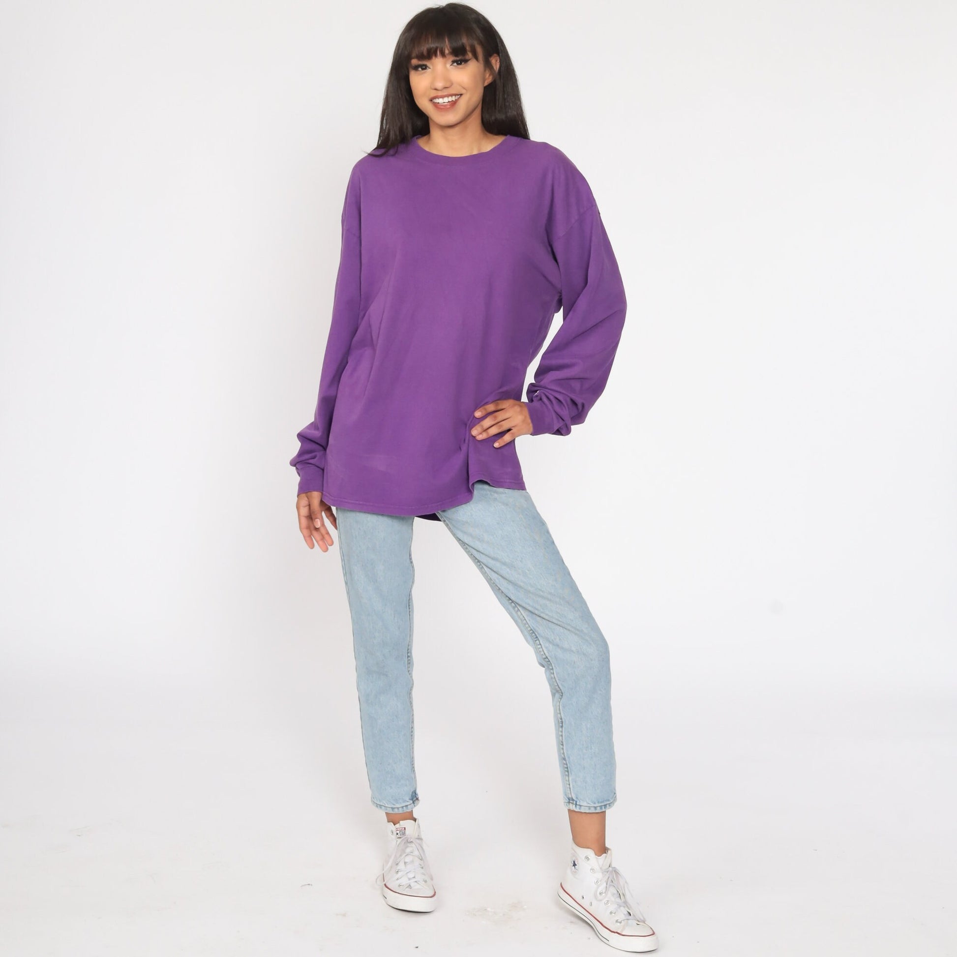 90s Champion Purple T-Shirt Cotton Athletic Tee Extra Large XL