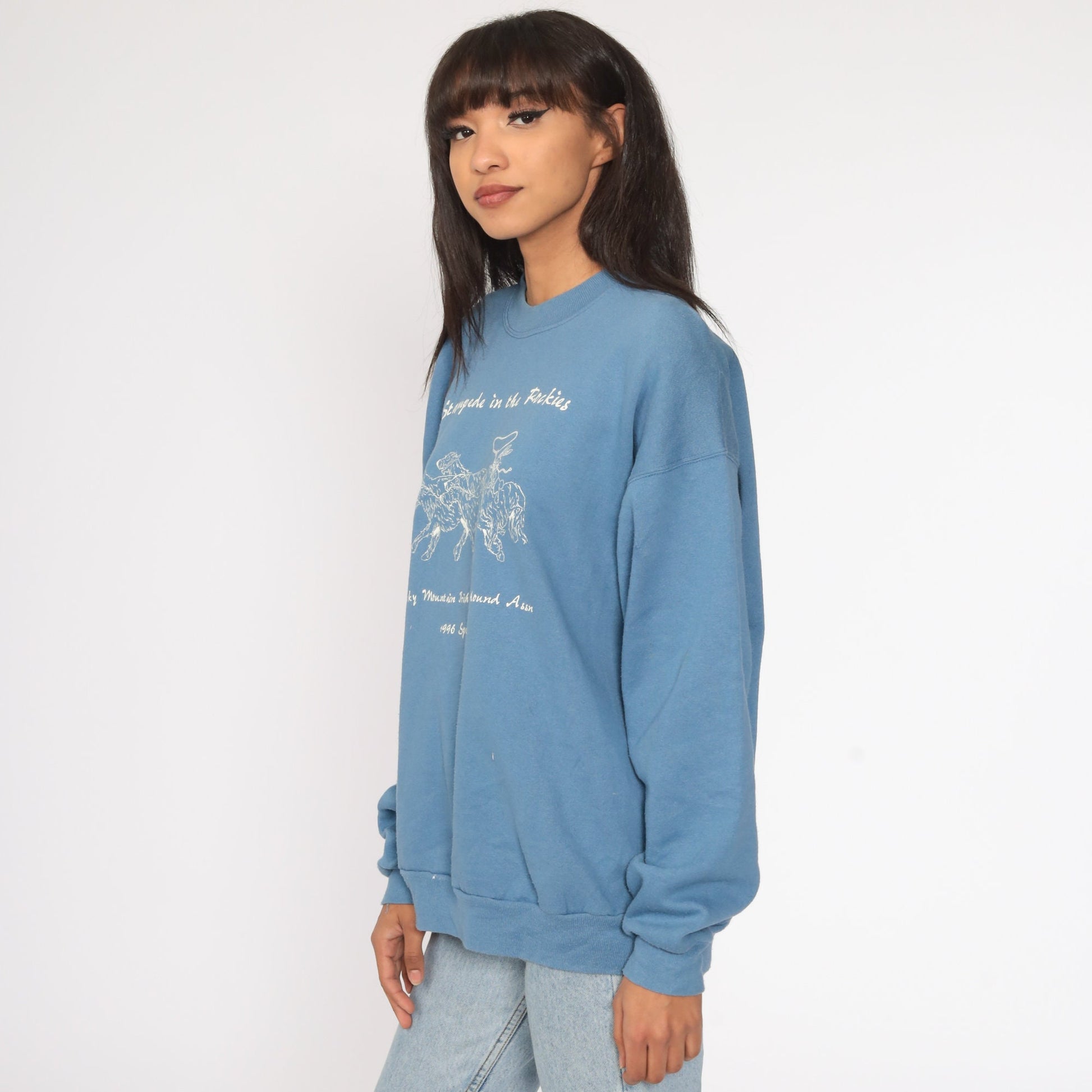 90s Irish Wolfhound Stampede In The Rockies Graphic Sweatshirt Extra Large XXL