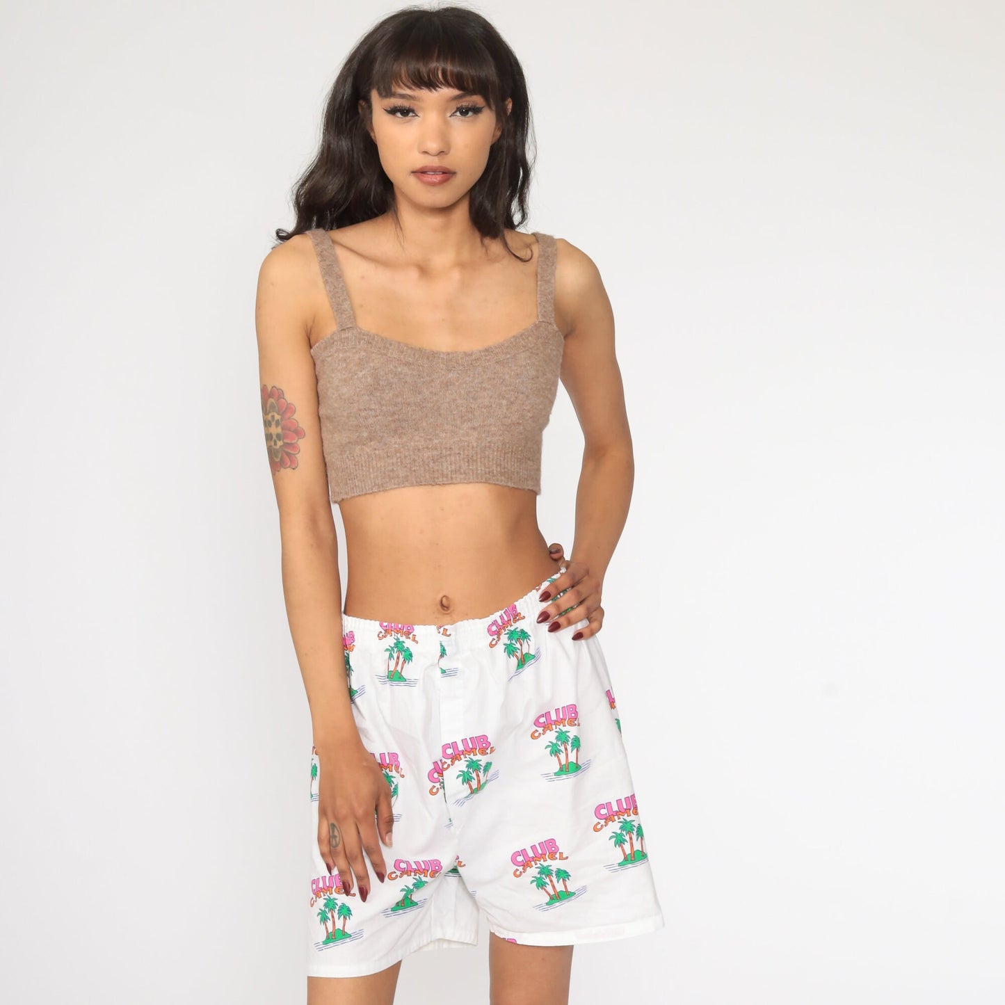 90s Joe Camel Boxer Shorts Cotton Print Open Fly Small